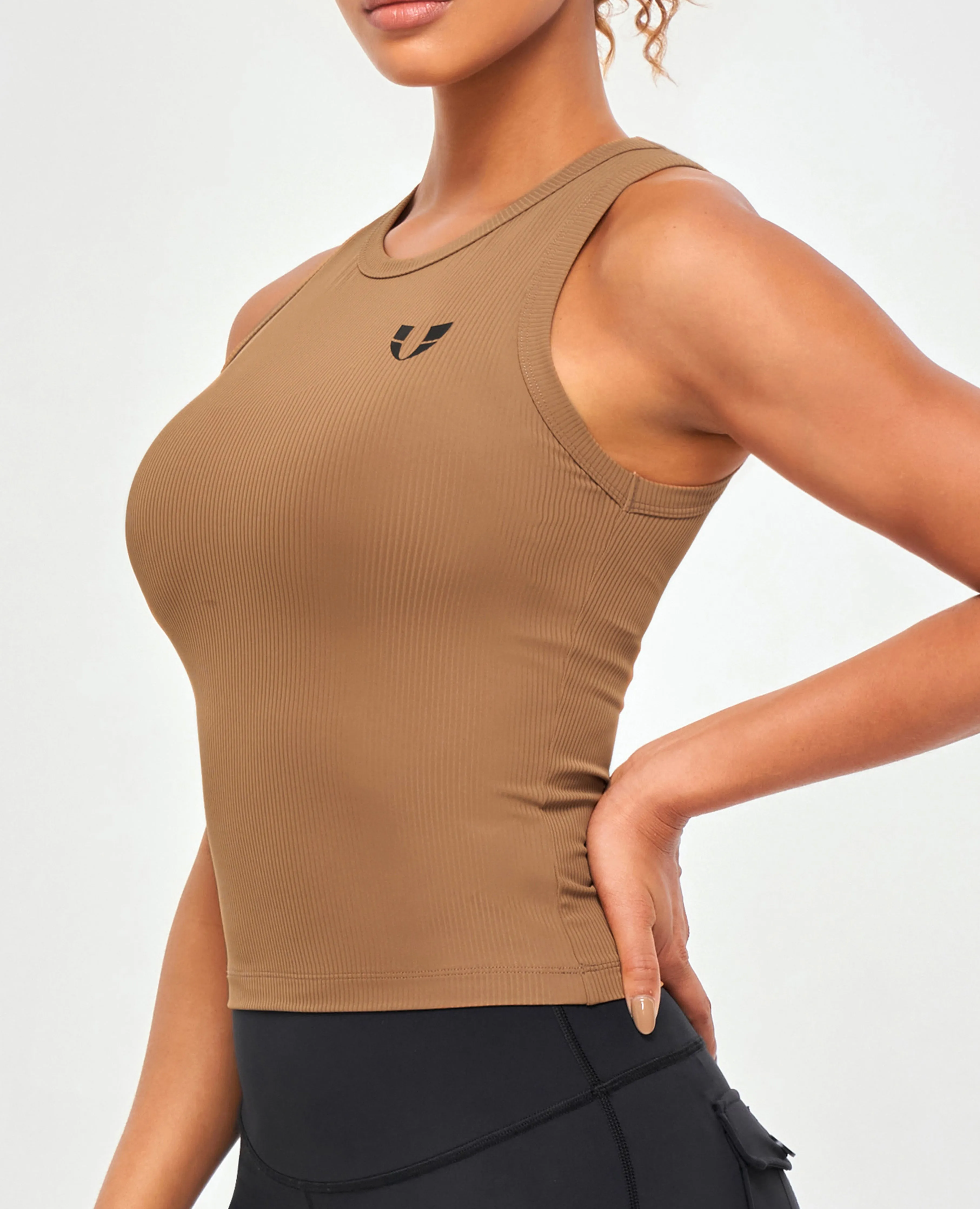 Ribbed Workout Tank - Brown sold by Firm Abs product image thumbnail 3