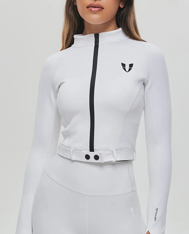 Full-zip Cropped Jacket Plus - White sold by Firm Abs