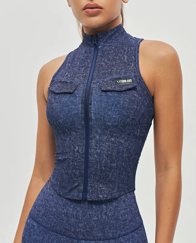 Army Abs Tank - Denim Blue made by Firm Abs