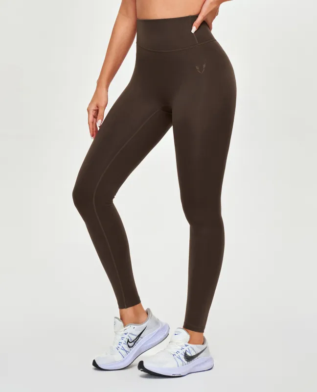 High Waisted Workout Leggings - Brown sold by Firm Abs