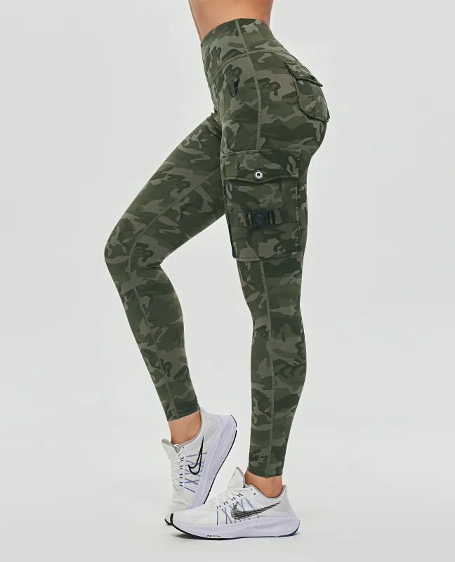 Cargo Fitness Leggings - Camo sold by Firm Abs