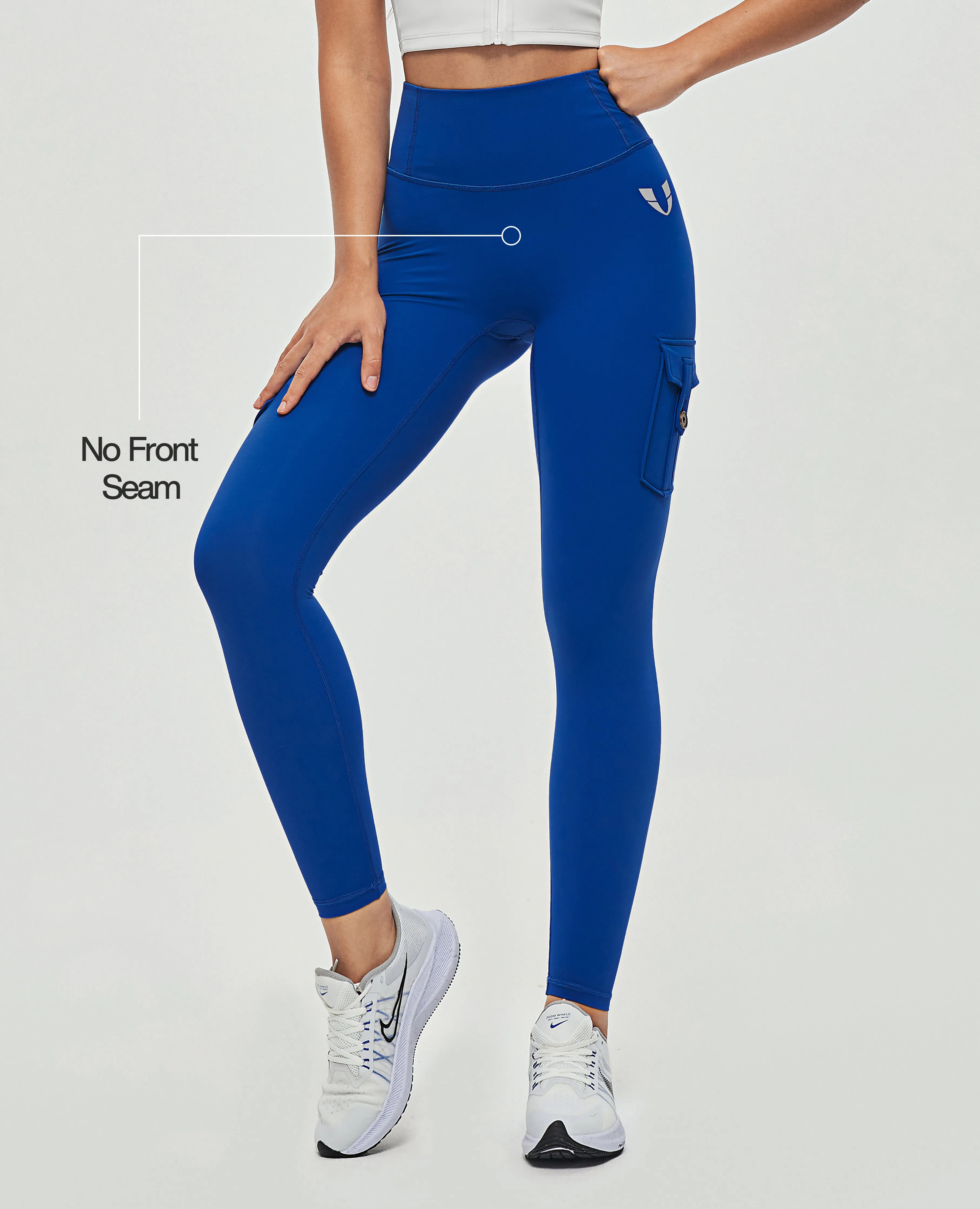 Body Sculpt High Waisted Cargo Leggings - Blue sold by Firm Abs product image thumbnail 2