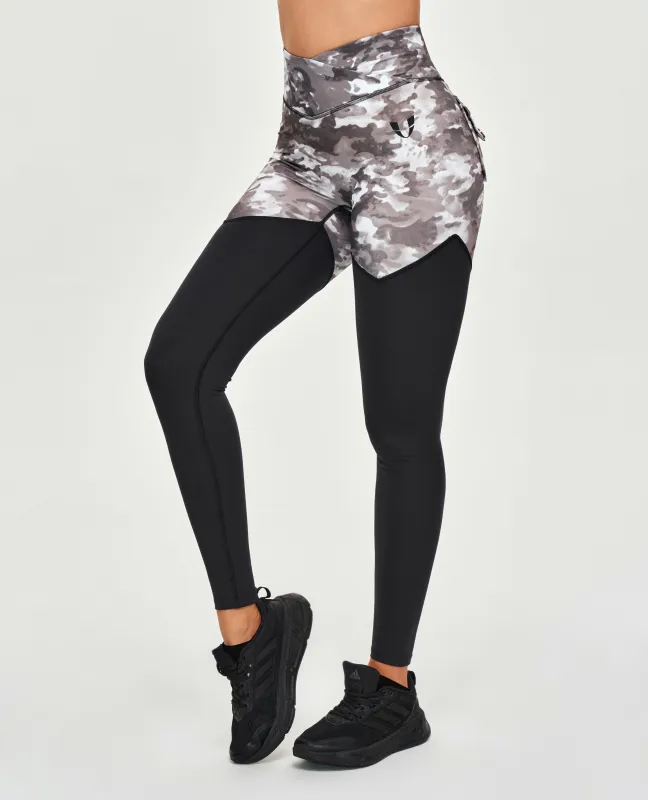 Cargo Power Leggings - Tie Dye Camo sold by Firm Abs