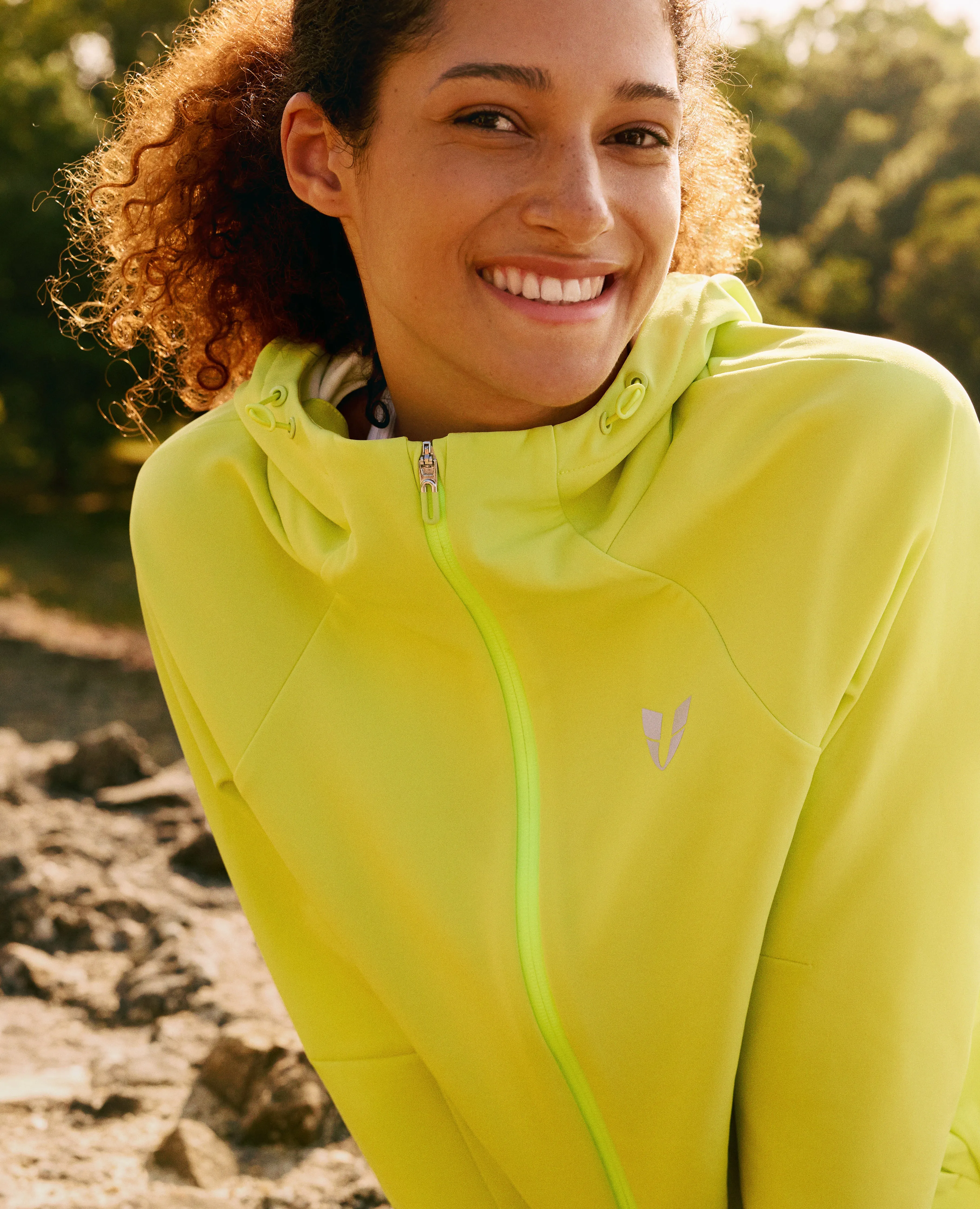 Water-Repellent Fleece Lined Zip Up Hoodie Jacket - Lemon Yellow sold by Firm Abs product image thumbnail 4