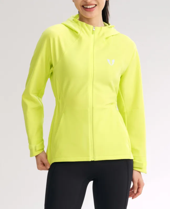 Water-Repellent Fleece Lined Zip Up Hoodie Jacket - Lemon Yellow sold by Firm Abs