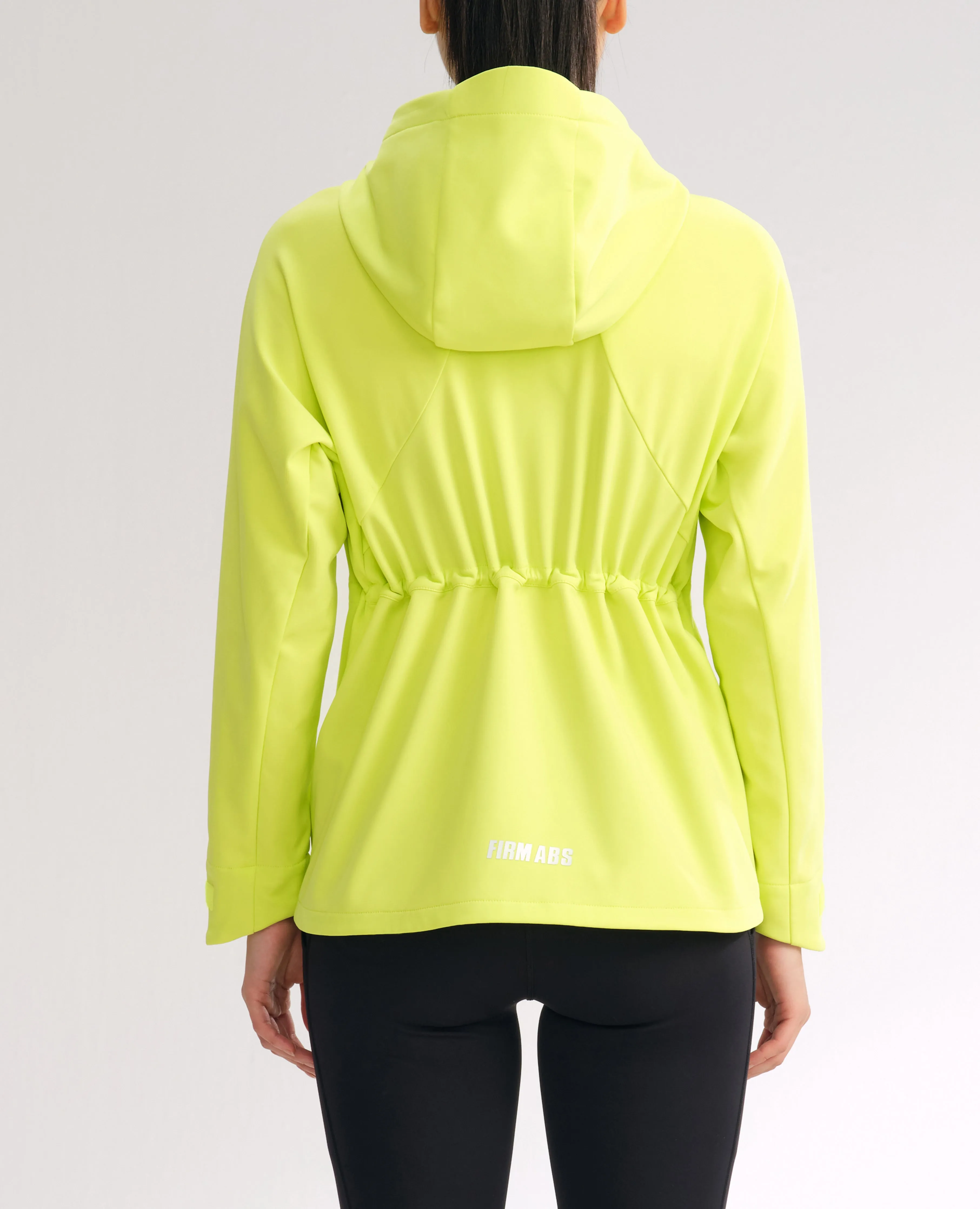 Water-Repellent Fleece Lined Zip Up Hoodie Jacket - Lemon Yellow sold by Firm Abs product image thumbnail 3