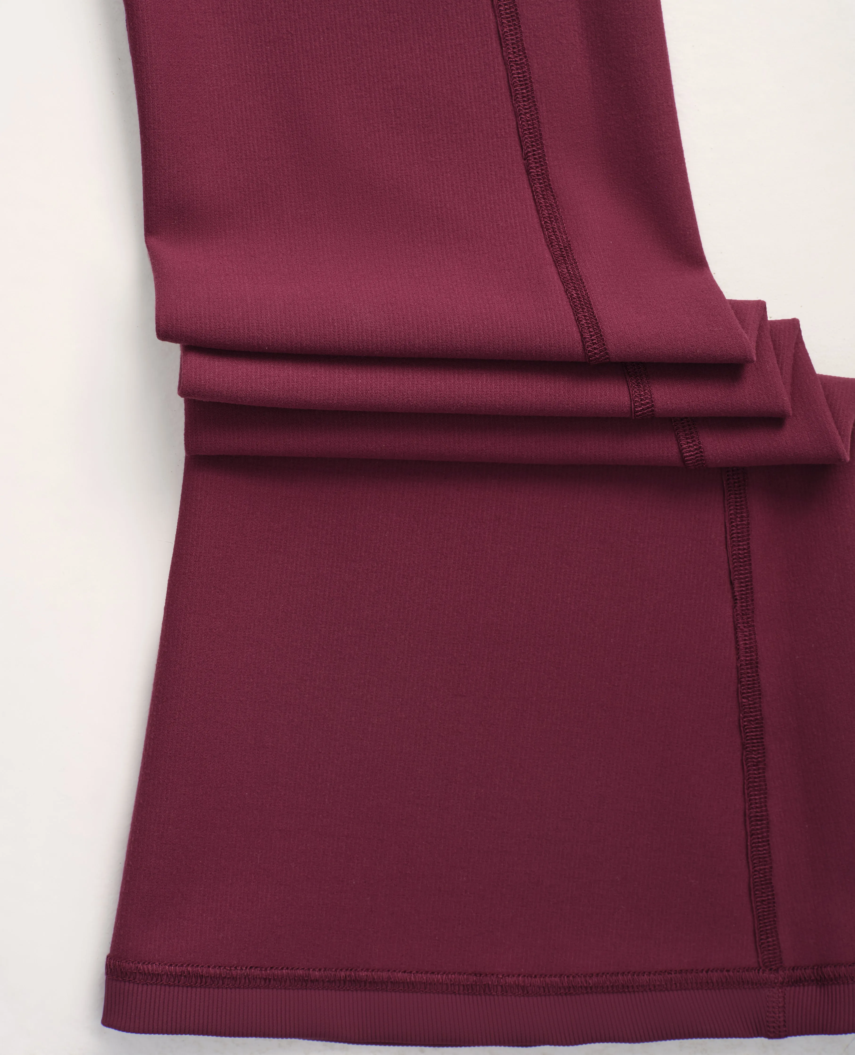 High Waisted Fleece Lined Flare Leggings - Jujube Red sold by Firm Abs product image thumbnail 5