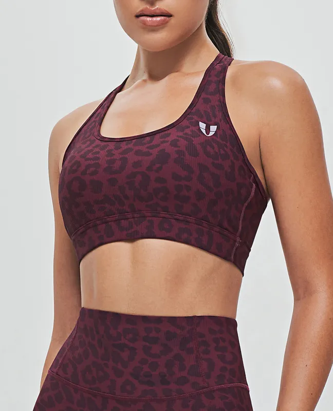 Power Sports Bra - Red Leopard sold by Firm Abs