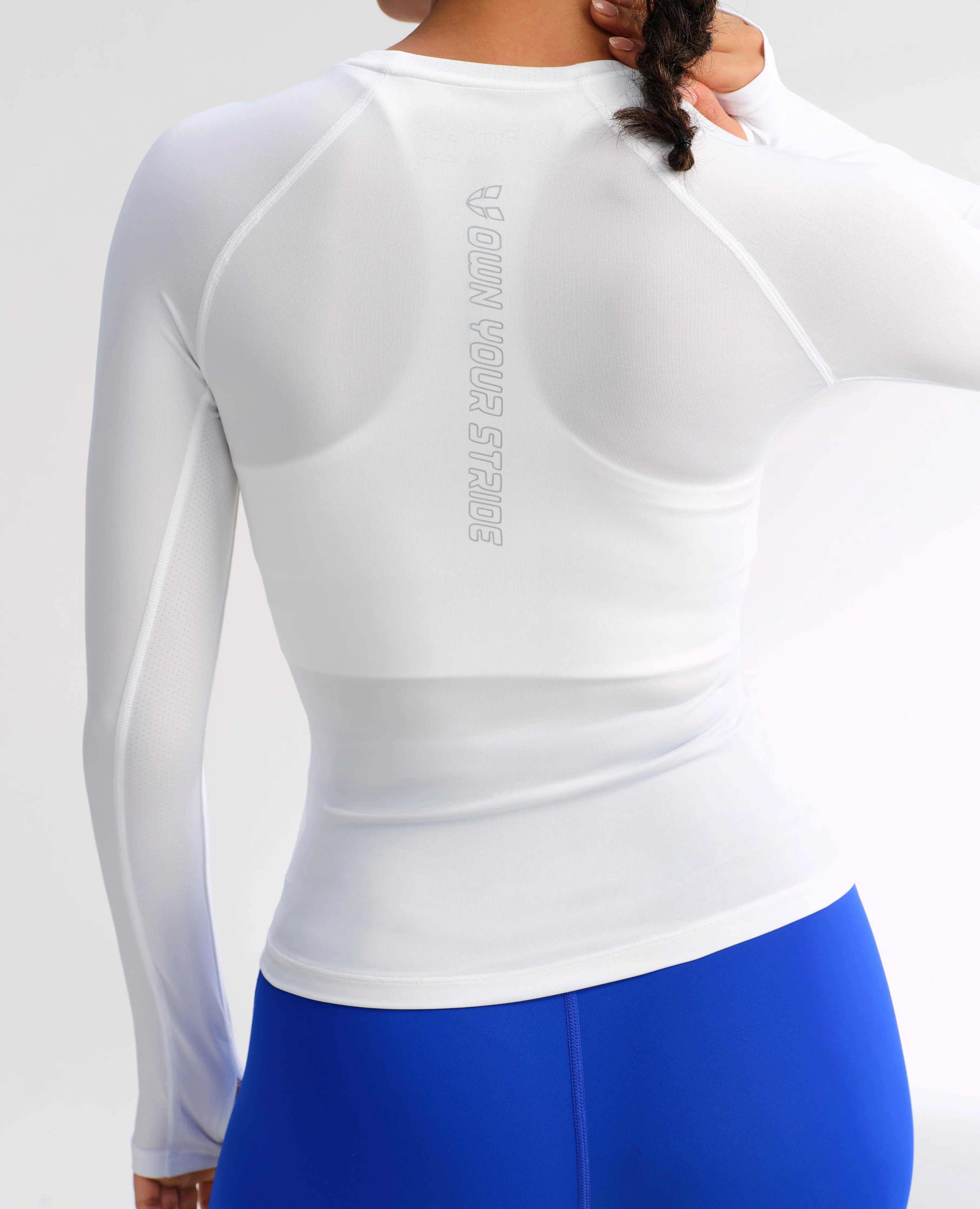 Lightweight Power Reflect Long Sleeve Top - White sold by Firm Abs product image thumbnail 3