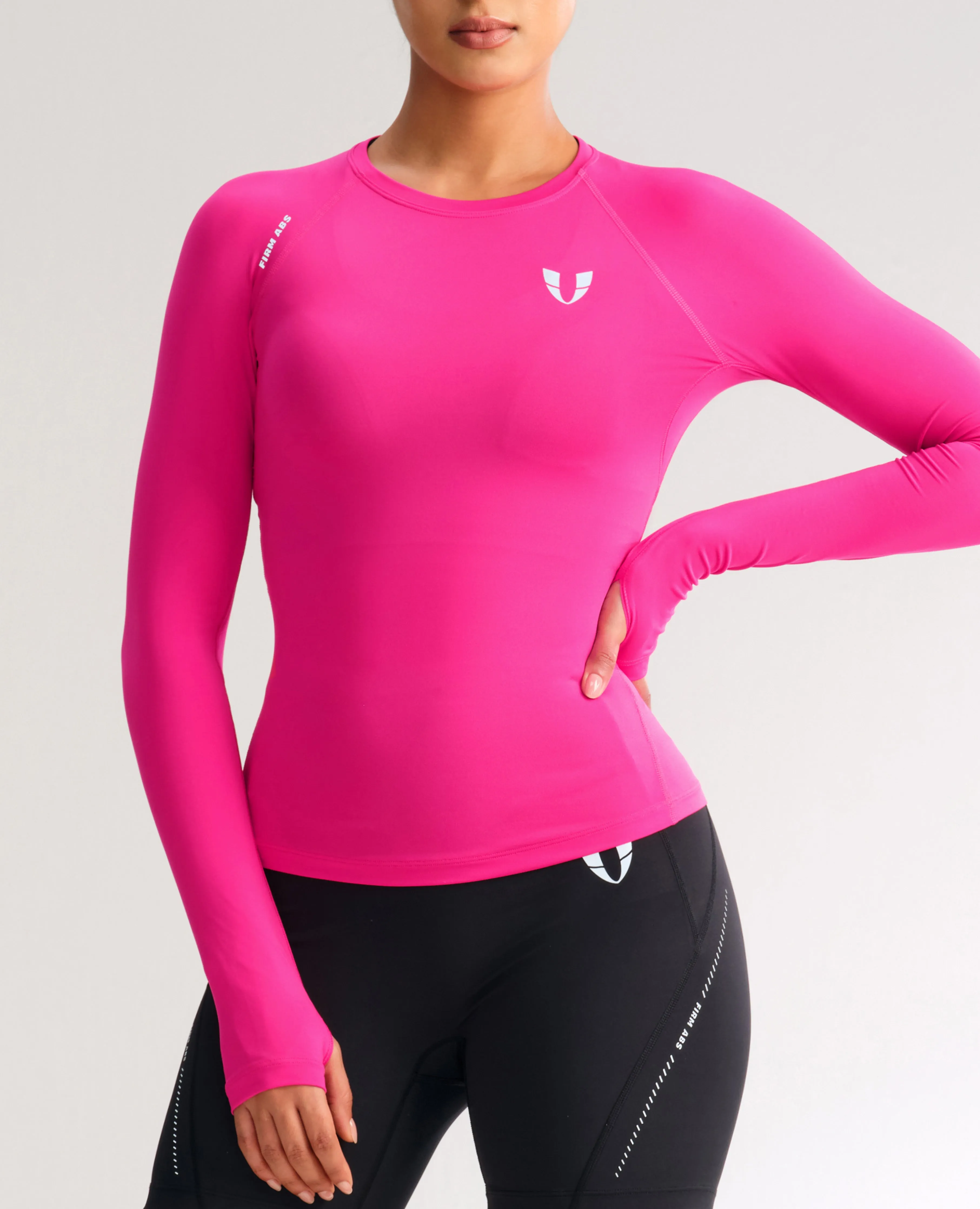 Lightweight Power Reflect Long Sleeve Top - Rose Red sold by Firm Abs product image thumbnail 3
