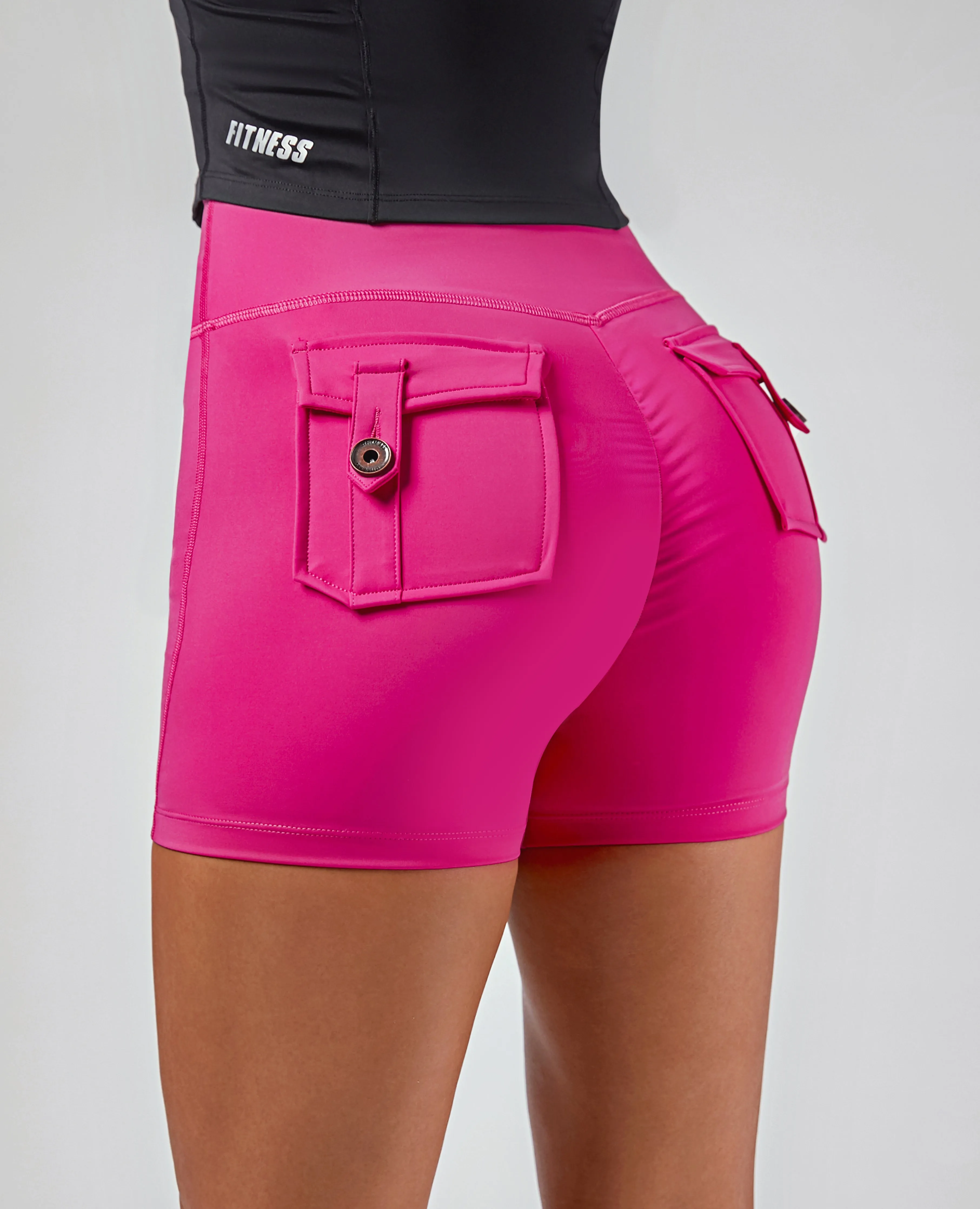 Cargo Short Shorts - Fuchsia sold by Firm Abs product image thumbnail 4
