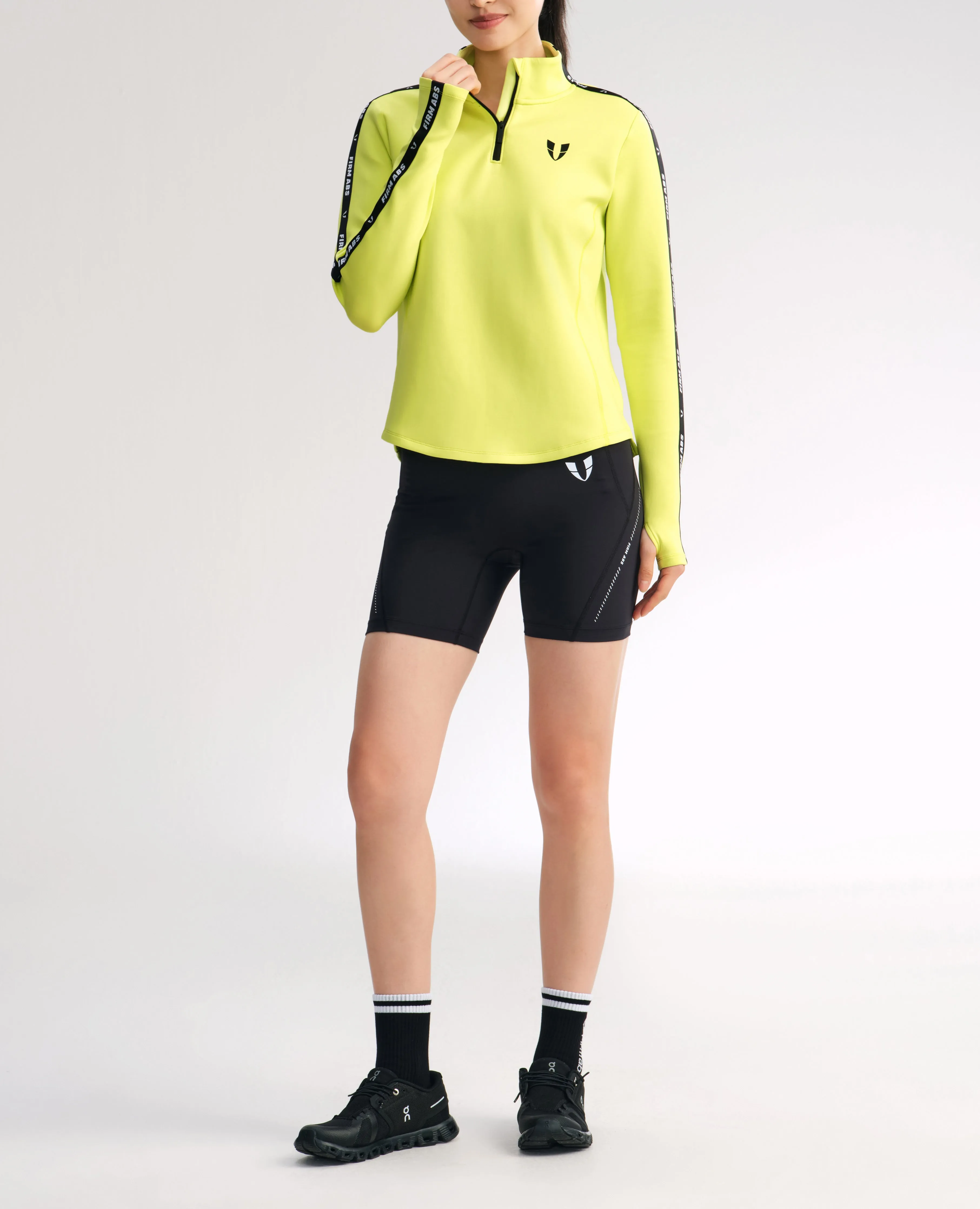 Athletic Half Zip Pullover Top - Lemon Yellow sold by Firm Abs product image thumbnail 4