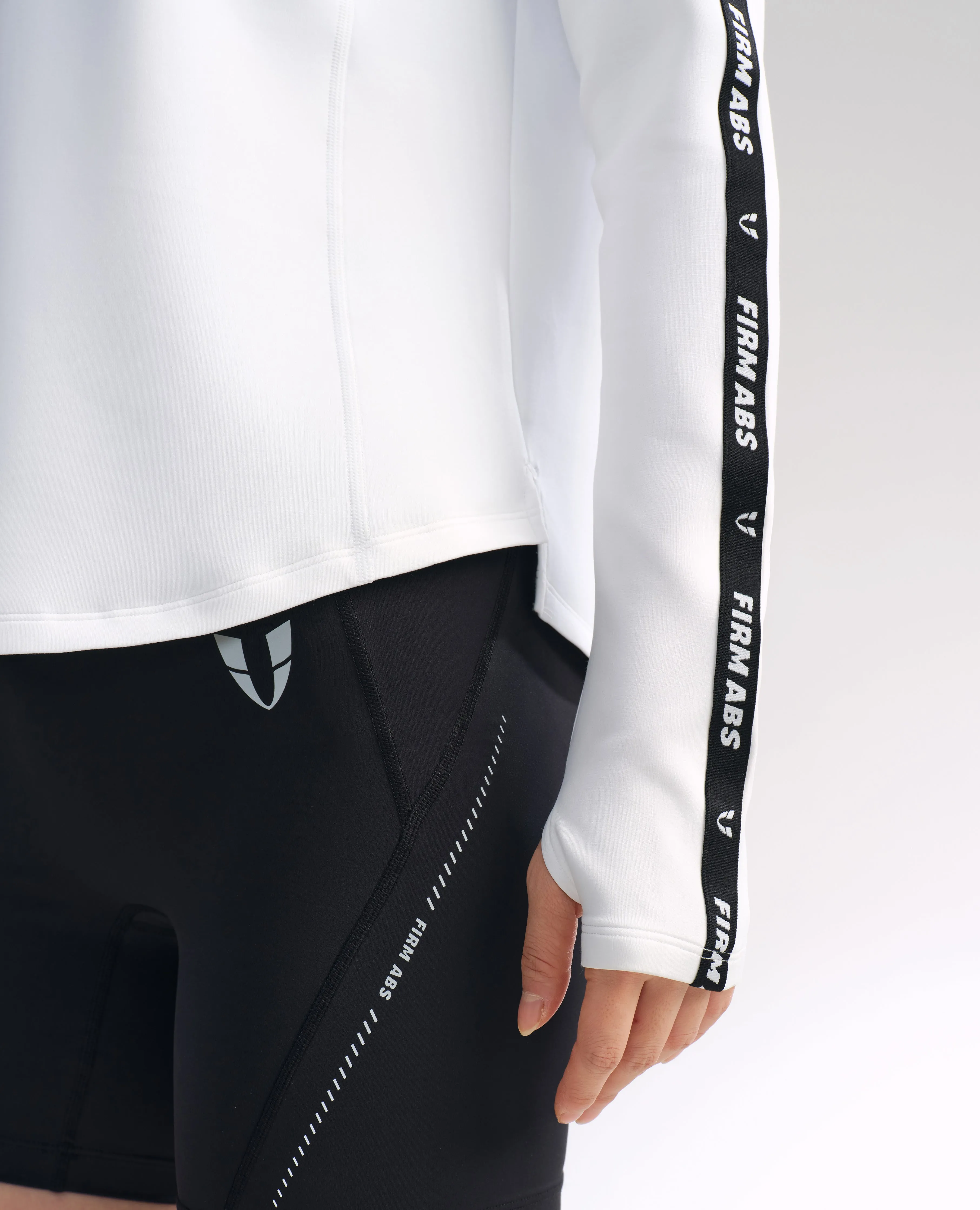 Athletic Half Zip Pullover Top - White sold by Firm Abs product image thumbnail 5