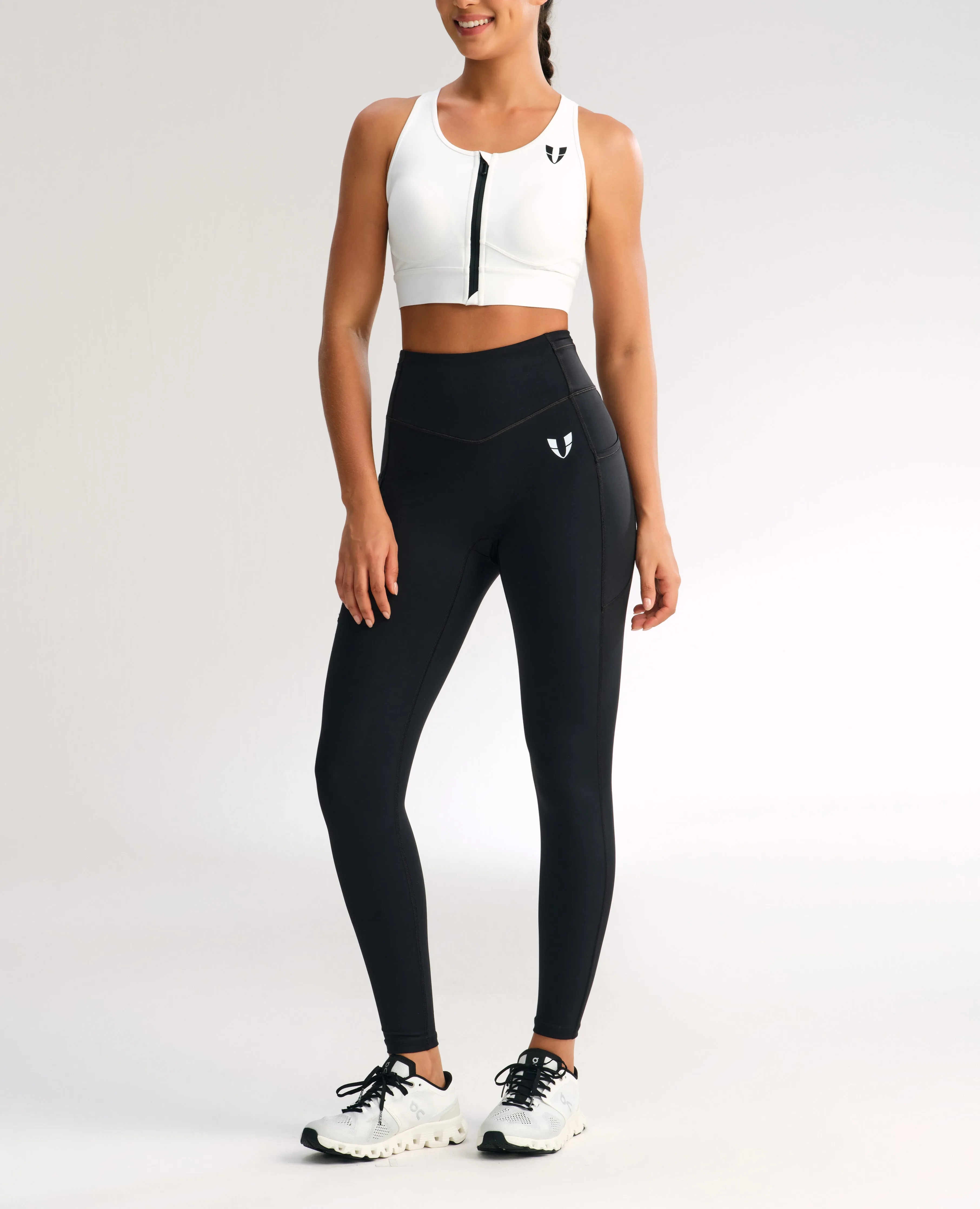 Zip Front High Support Sports Bra - White sold by Firm Abs product image thumbnail 4