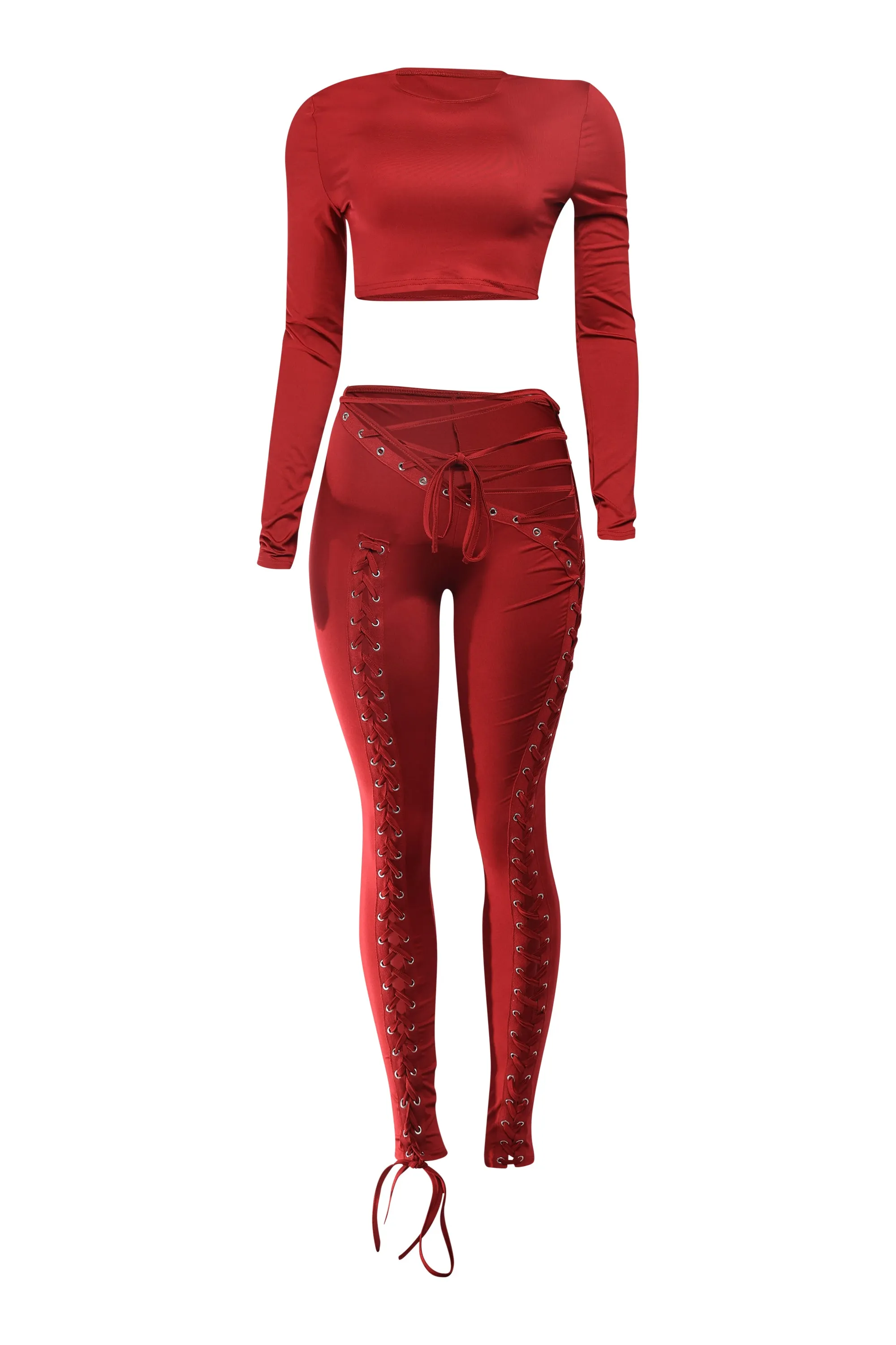 Lace Up Detailed Pants & Top Set sold by Bogomore product image thumbnail 5