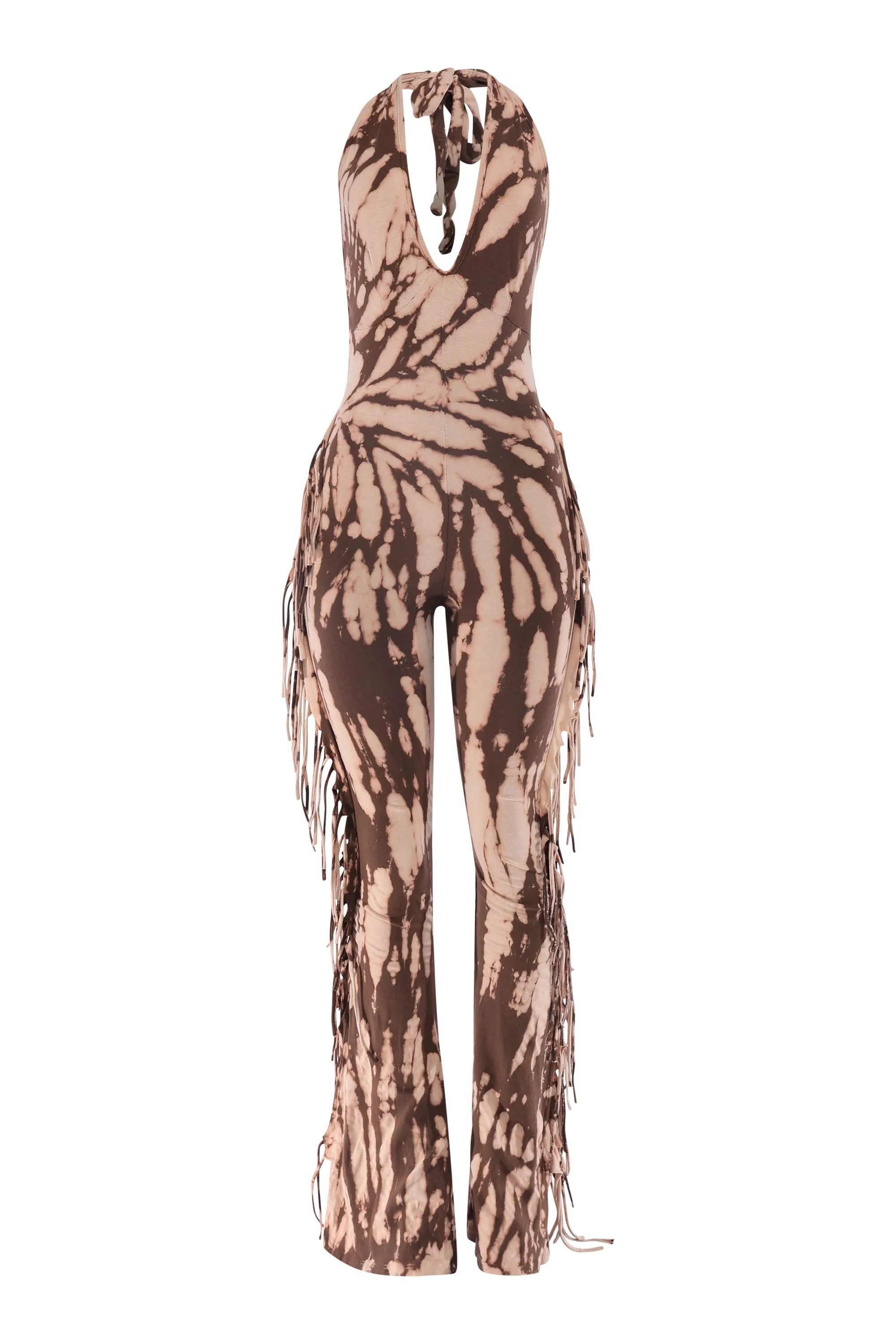 Fringe Frequency Tie Dye Halter Jumpsuit.. sold by Bogomore product image thumbnail 5