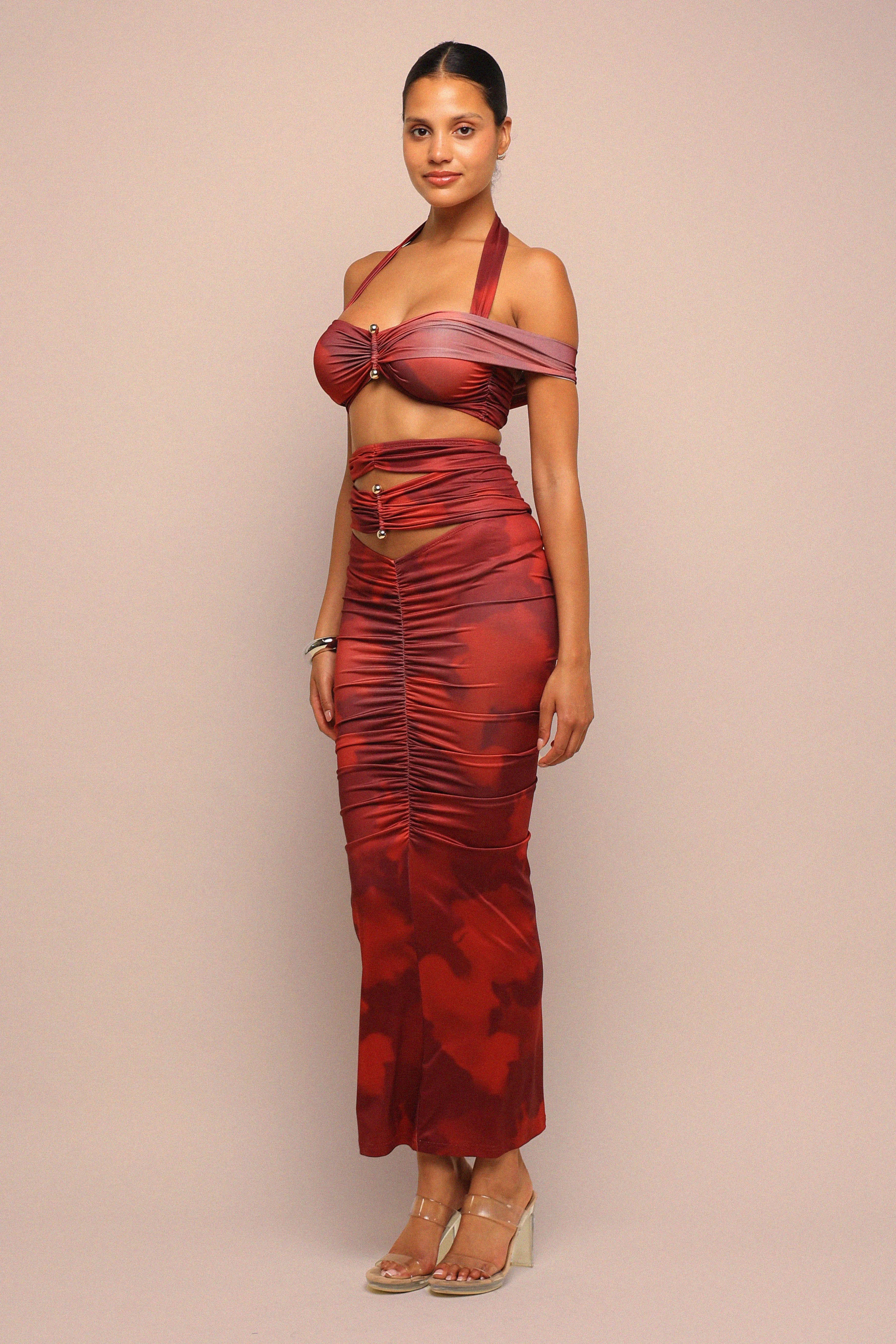 After Dark Cutout Off Shoulder Maxi Set sold by Bogomore product image thumbnail 4