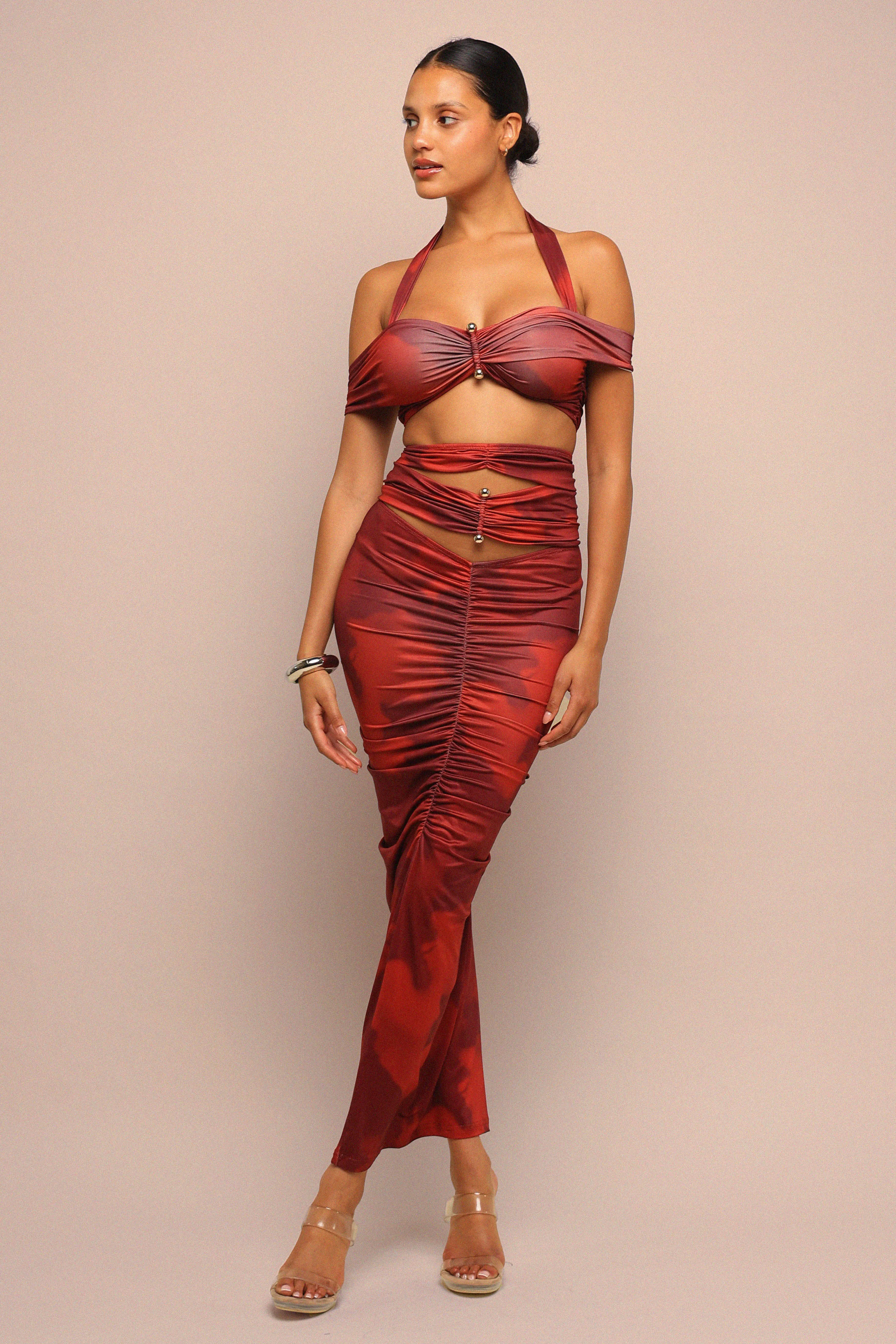 After Dark Cutout Off Shoulder Maxi Set sold by Bogomore product image thumbnail 3