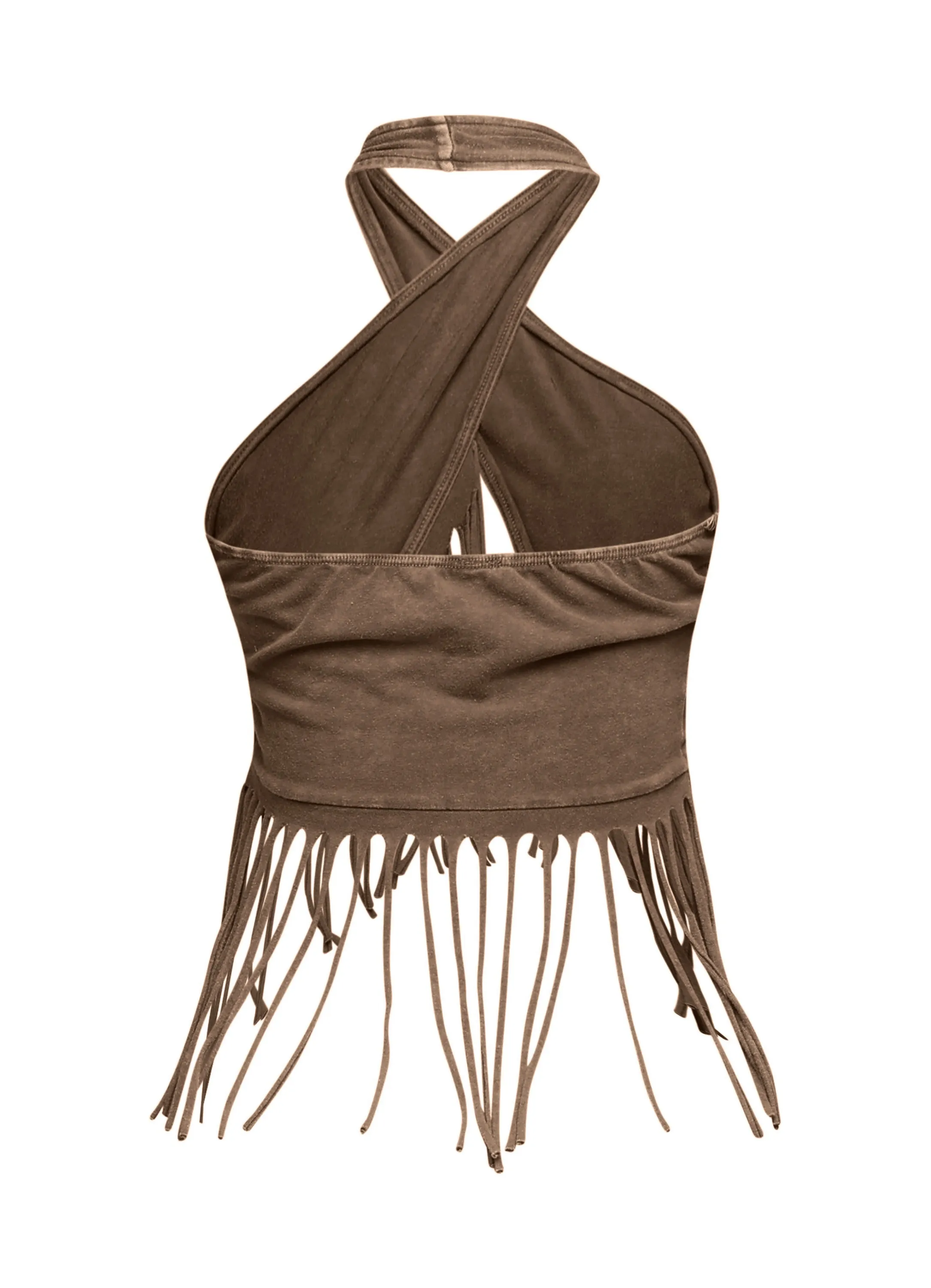 Fringe halter top... sold by Bogomore product image thumbnail 3