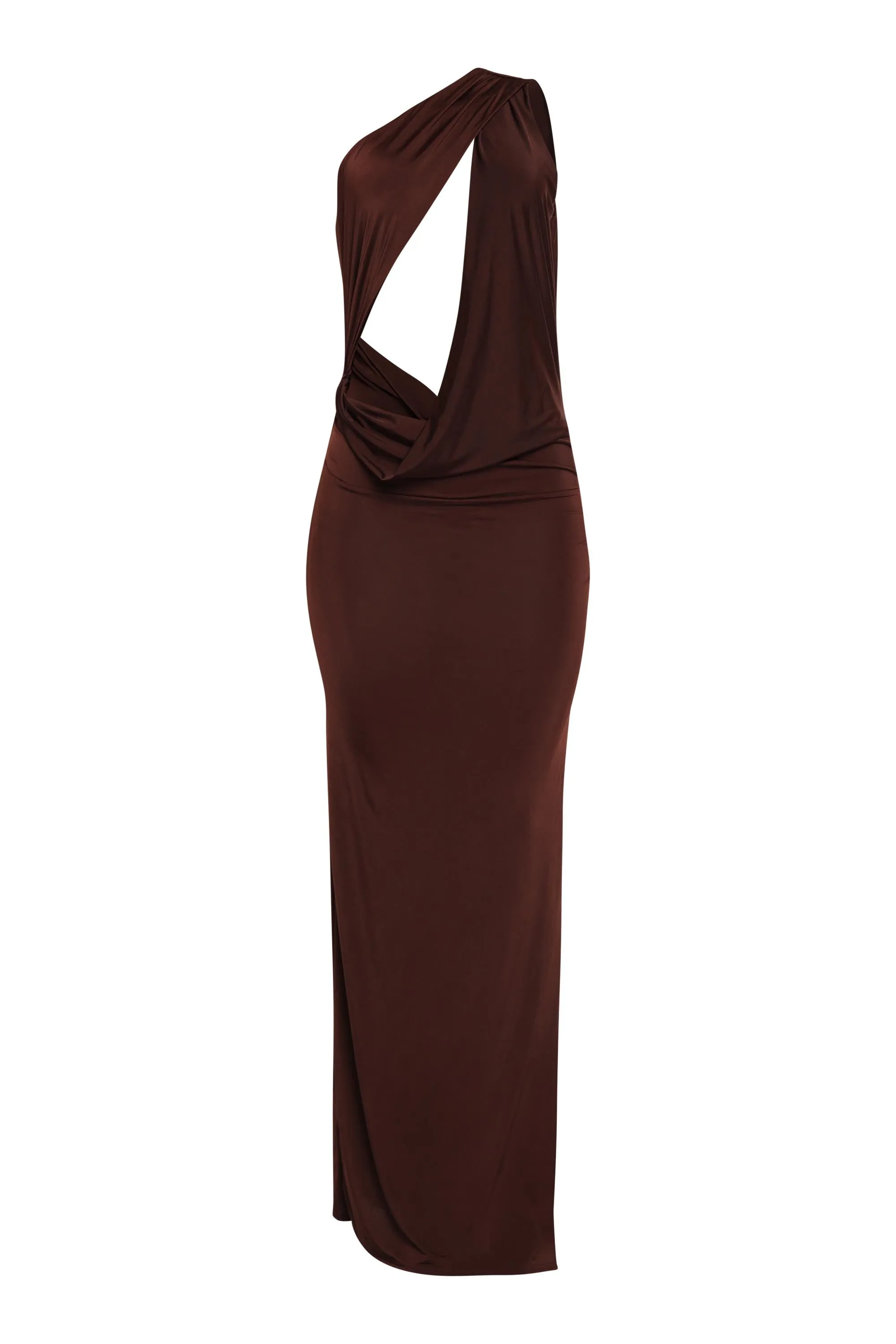 Split Intention One Shoulder Cutout Maxi Dress sold by Bogomore product image thumbnail 5