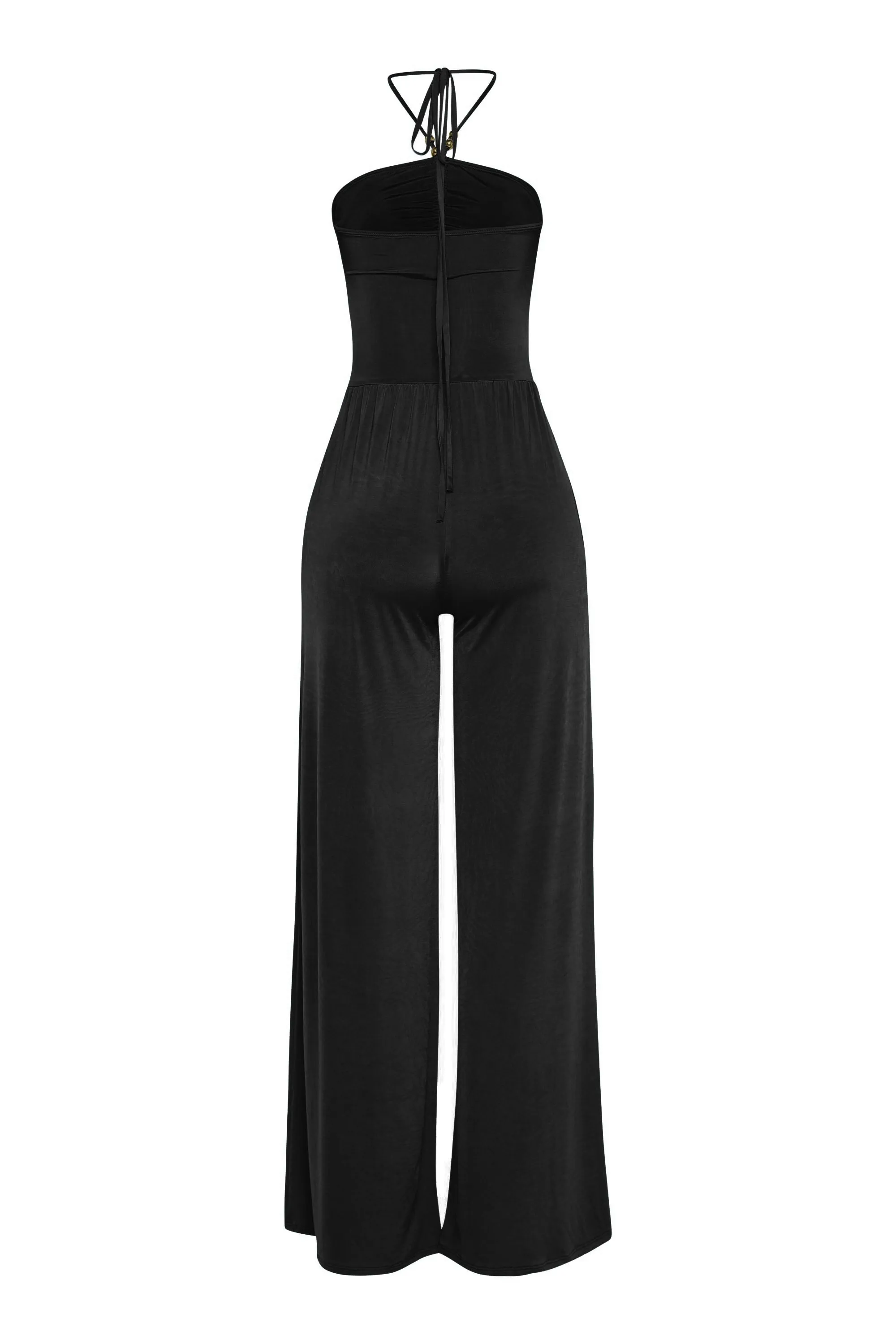 After Hours Cutout Halter Wide Leg Jumpsuit. sold by Bogomore product image thumbnail 4