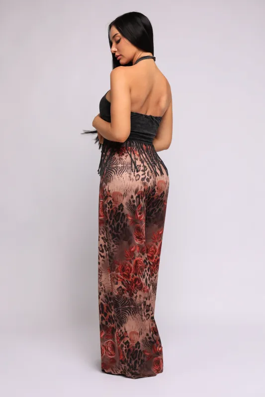 Printed wide leg pants sold by Bogomore