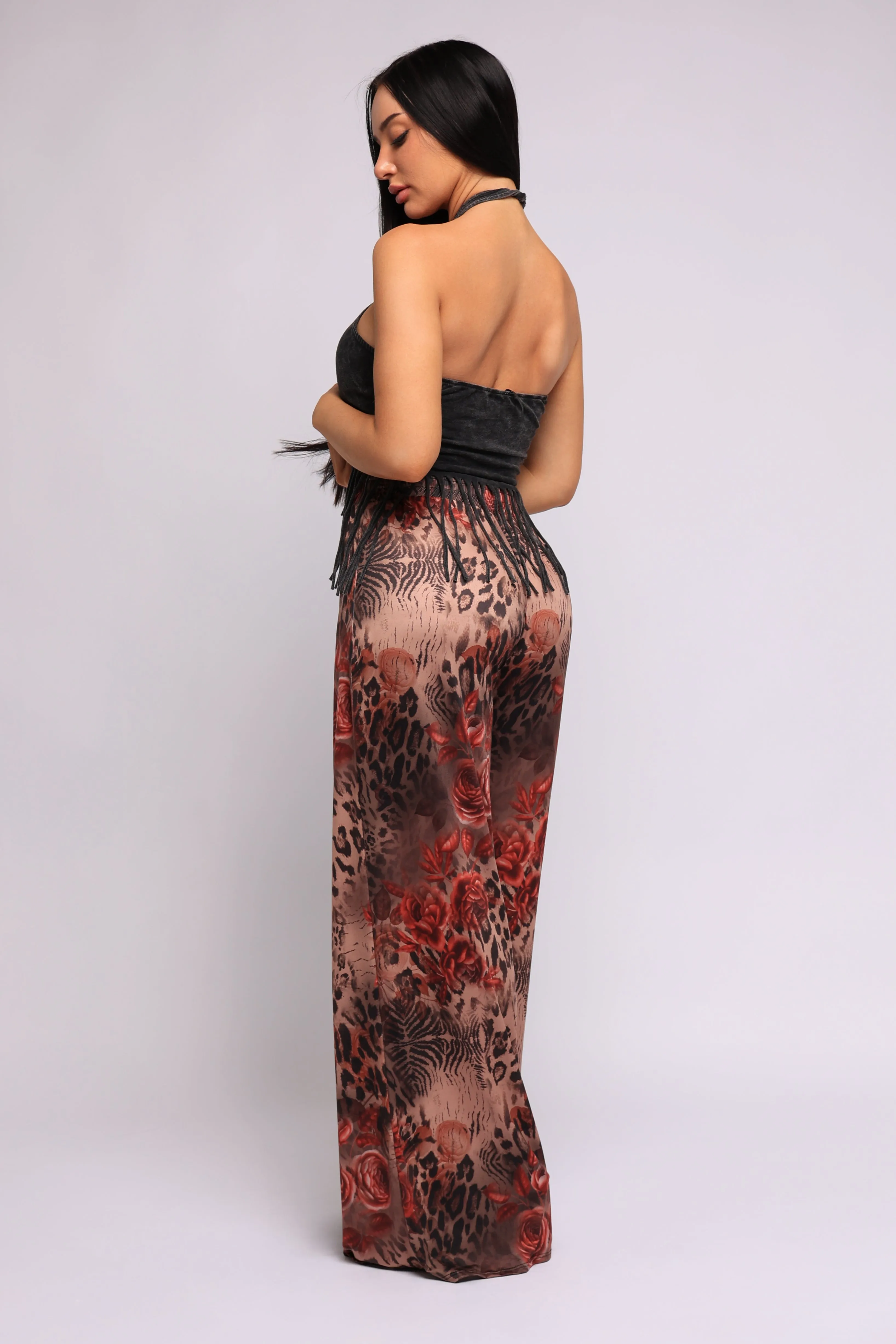 Printed wide leg pants sold by Bogomore