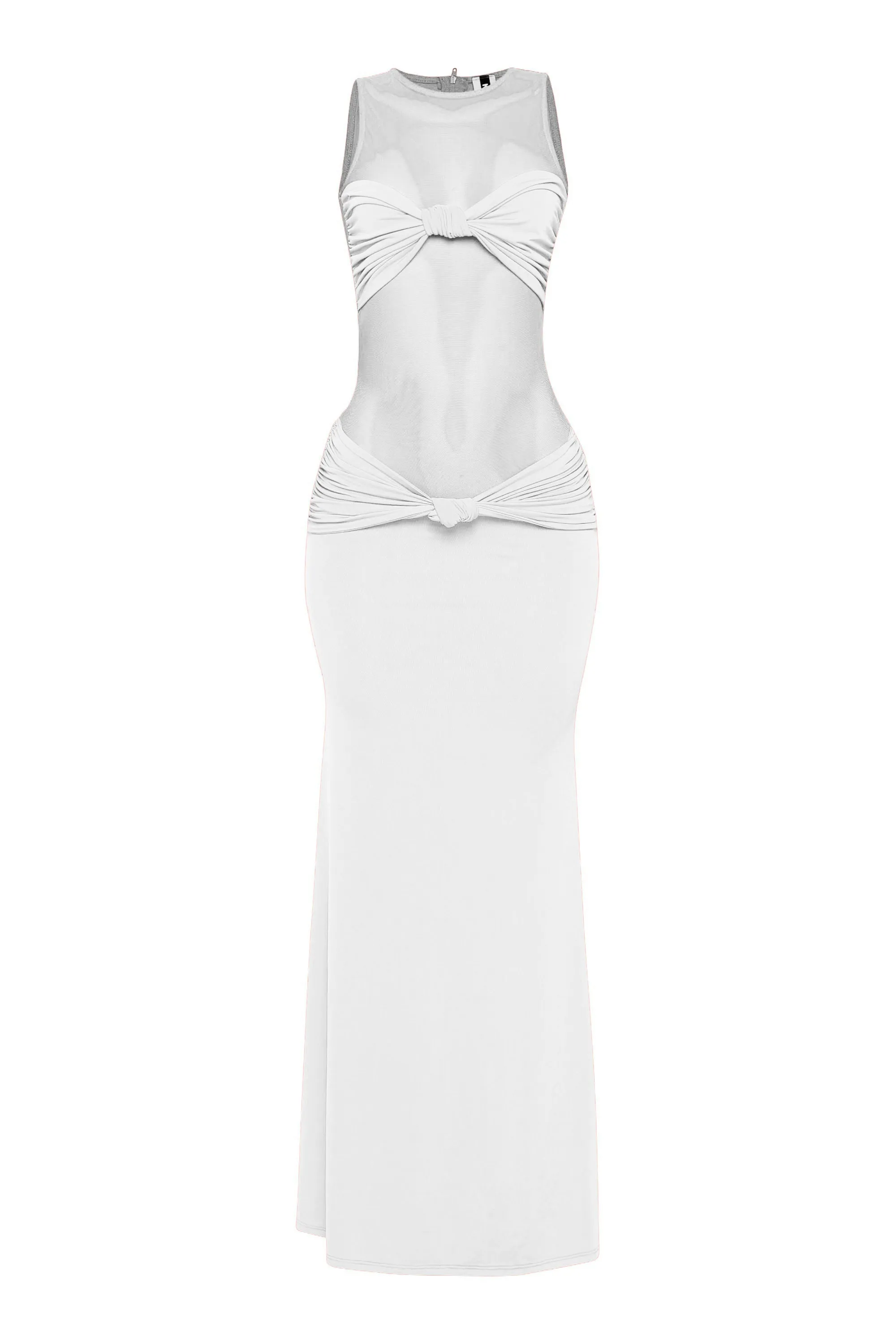 Bare Illusion Mesh Contrast Maxi Dress.. sold by Bogomore product image thumbnail 4