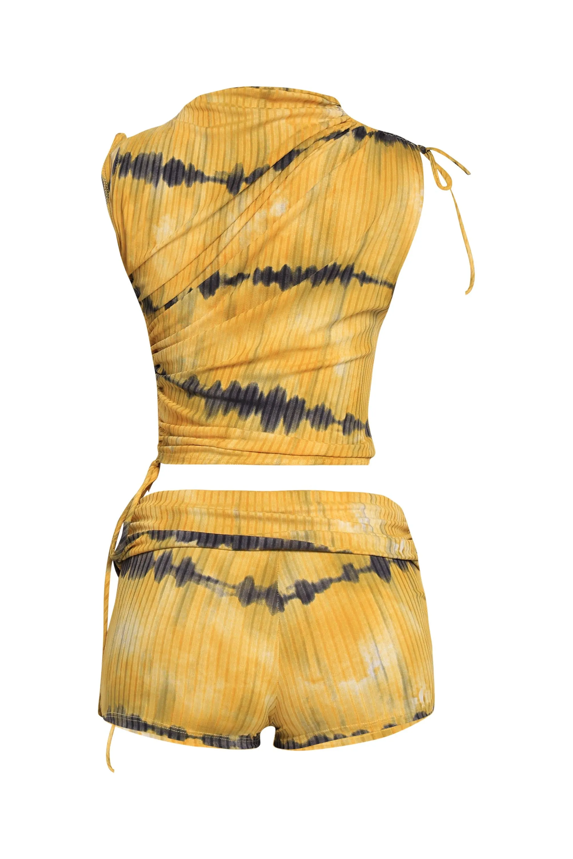 Tie dye printed ruched detailed short set.. sold by Bogomore product image thumbnail 4