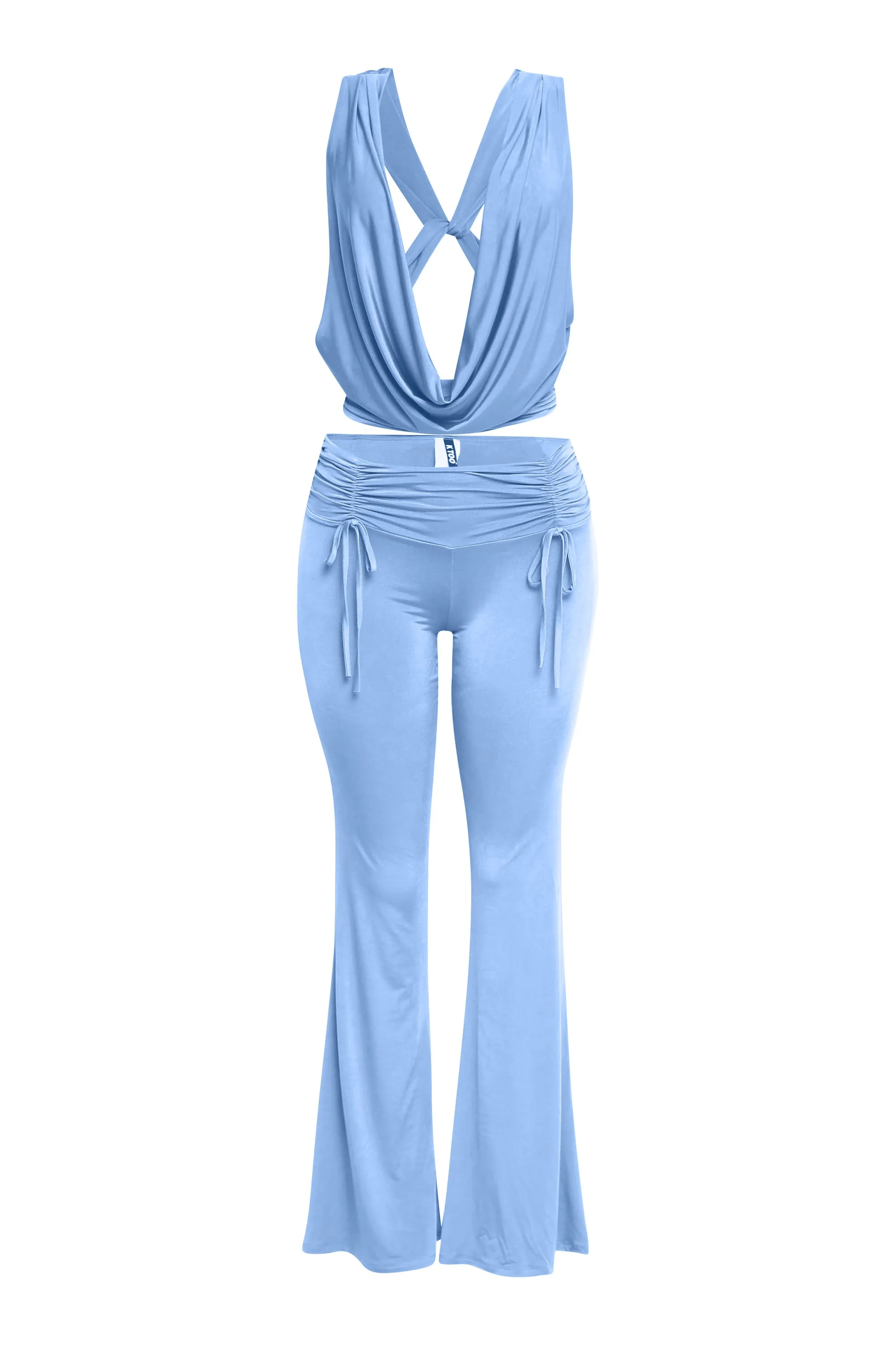 After Hours Drape Cowl Flare Set. sold by Bogomore