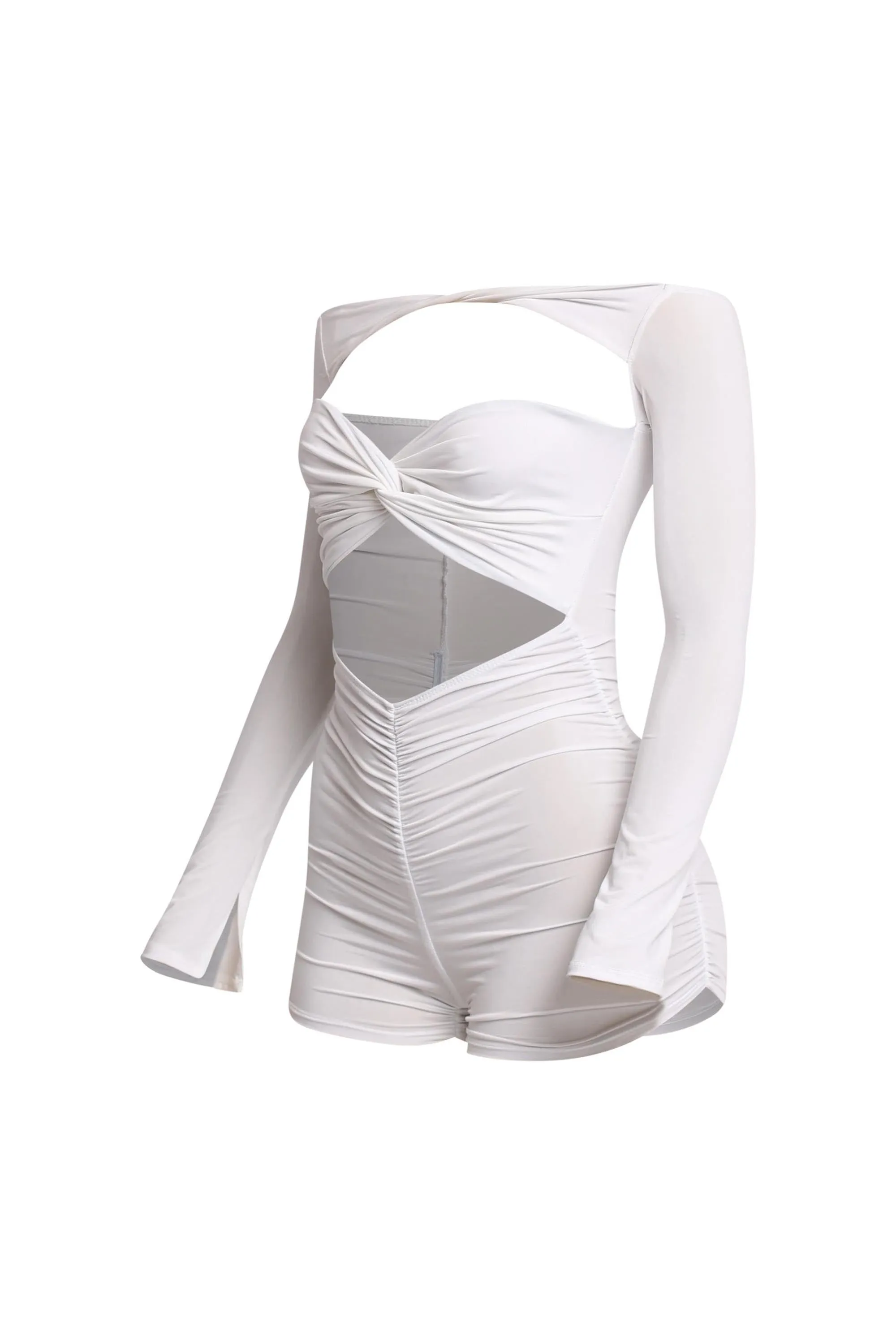 Heat Wave Off Shoulder Ruched Romper.. sold by Bogomore product image thumbnail 3