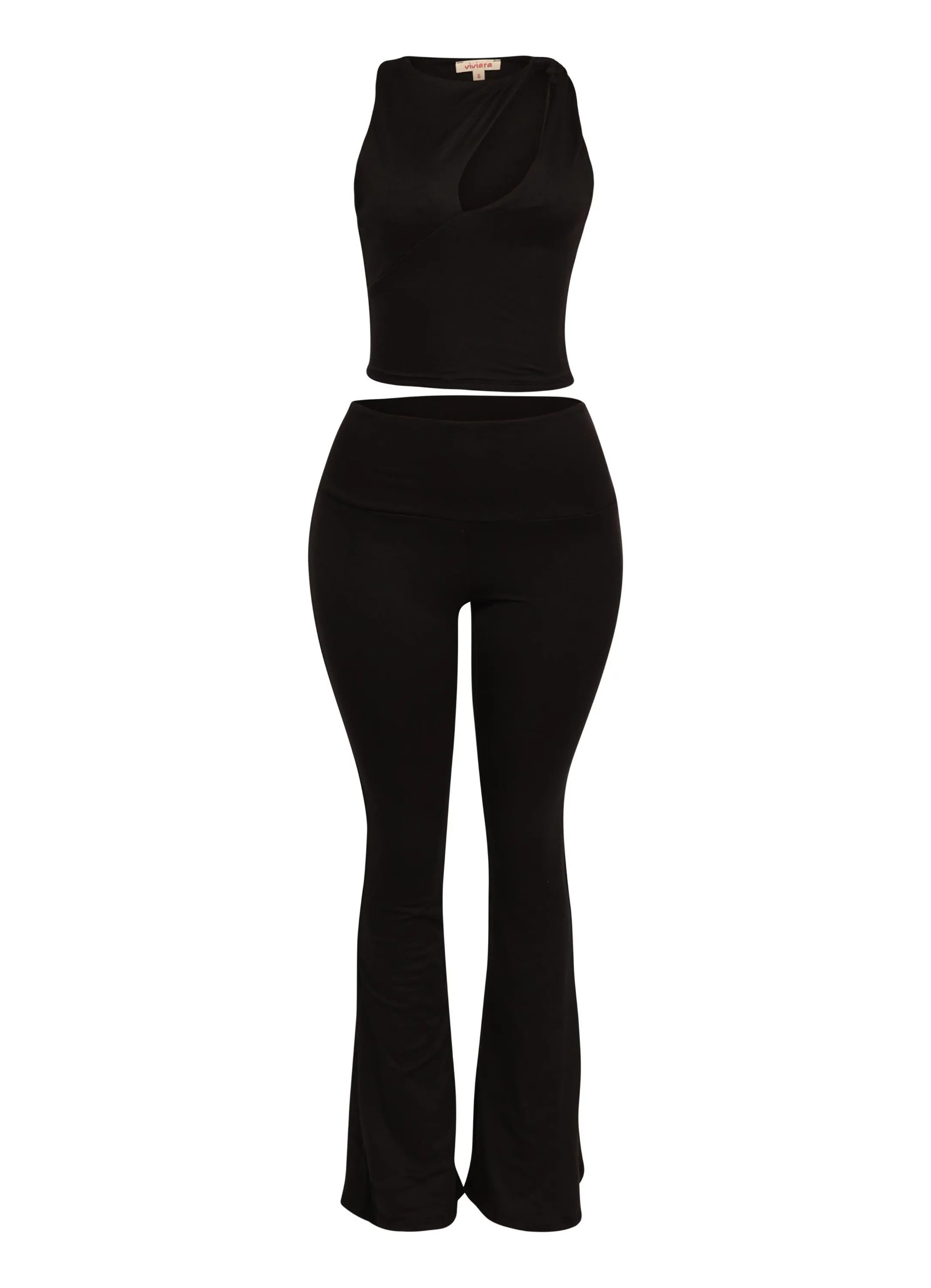 Twist Play Cut-Out Top & Flare Pants Set. sold by Bogomore product image thumbnail 3
