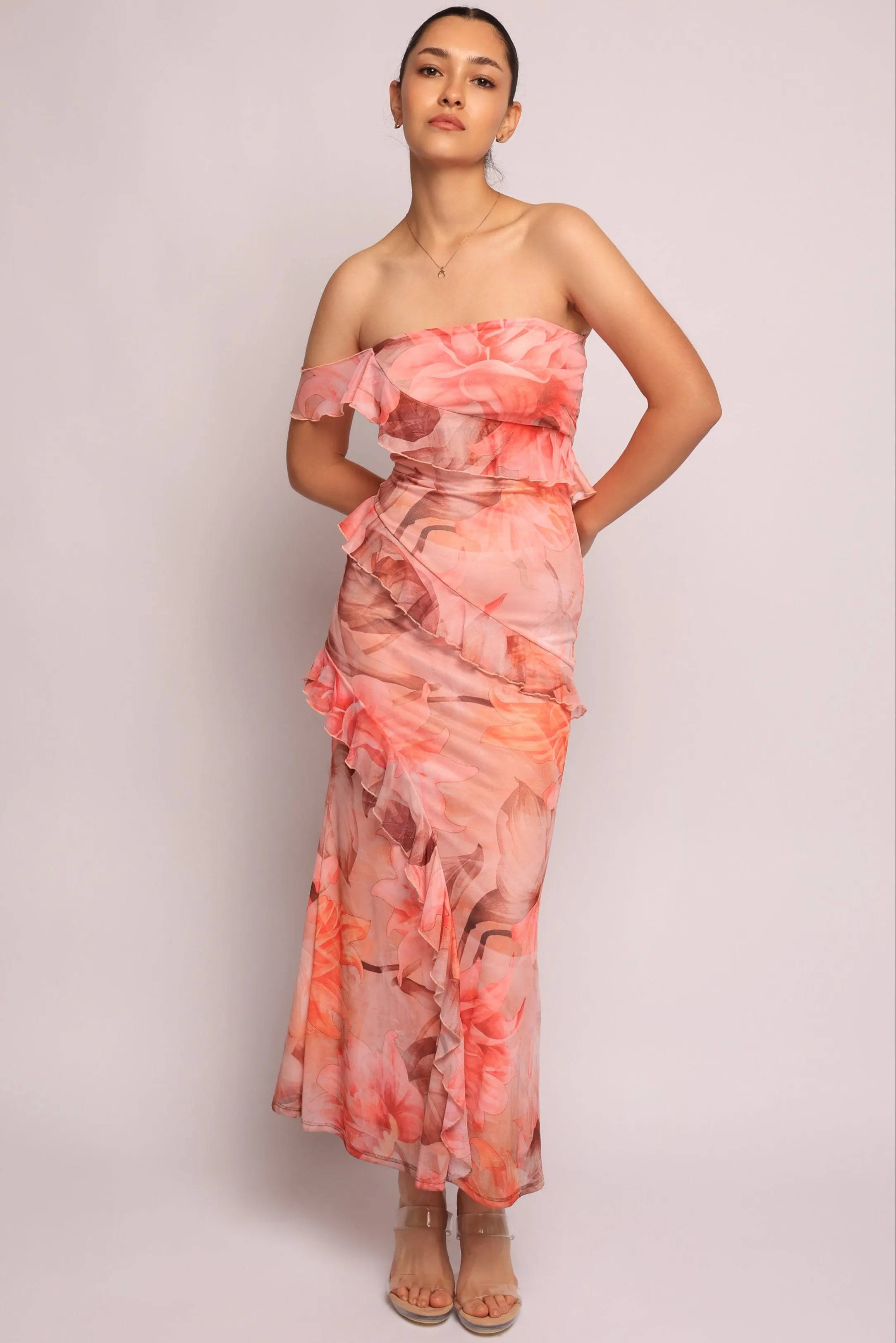 Lovestruck Bloom Ruffle Maxi Dress. sold by Bogomore