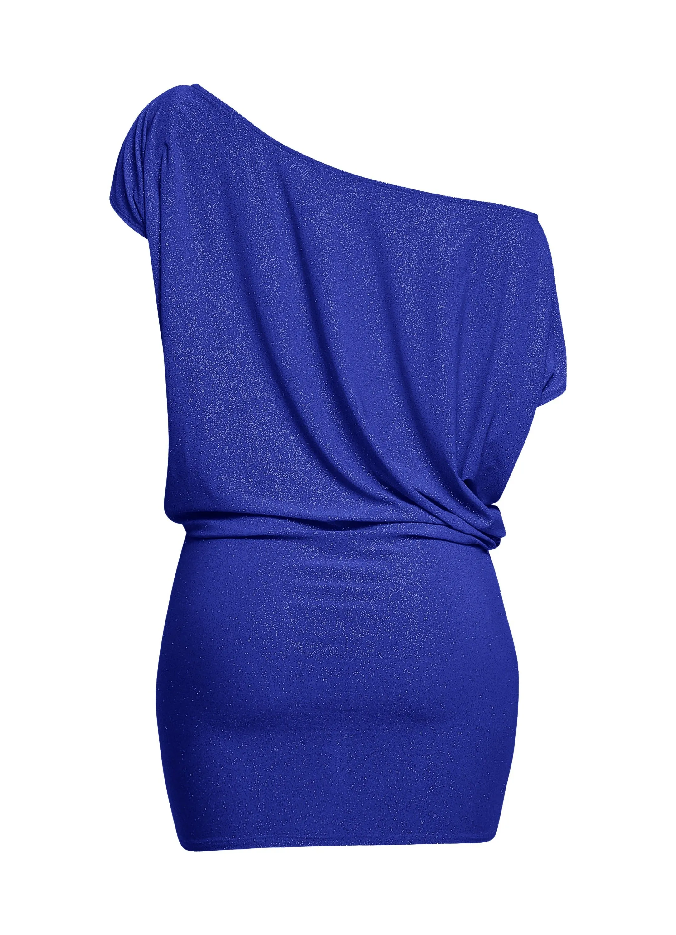 Disco Muse One Shoulder Glitter Mini Dress... sold by Bogomore product image thumbnail 3