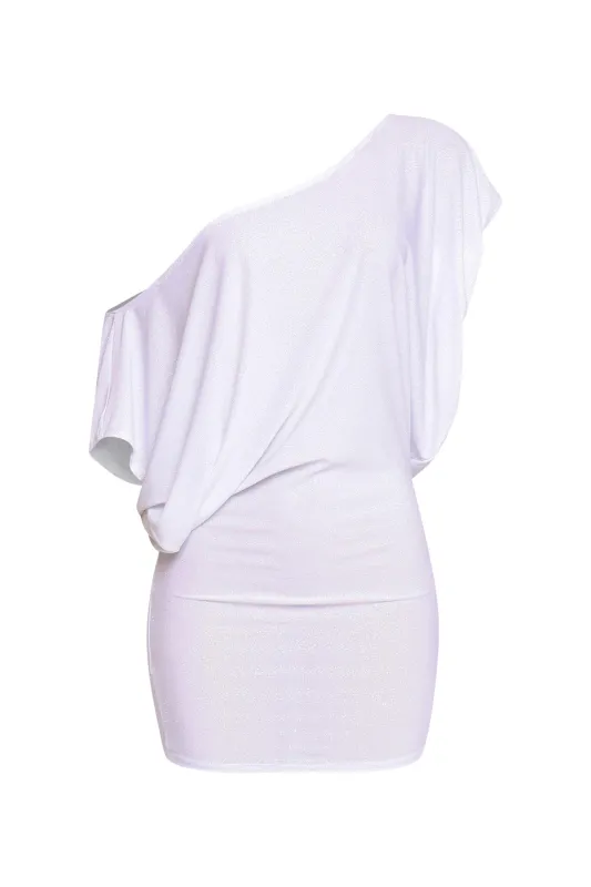 Disco Muse One Shoulder Glitter Mini Dress.. sold by Bogomore