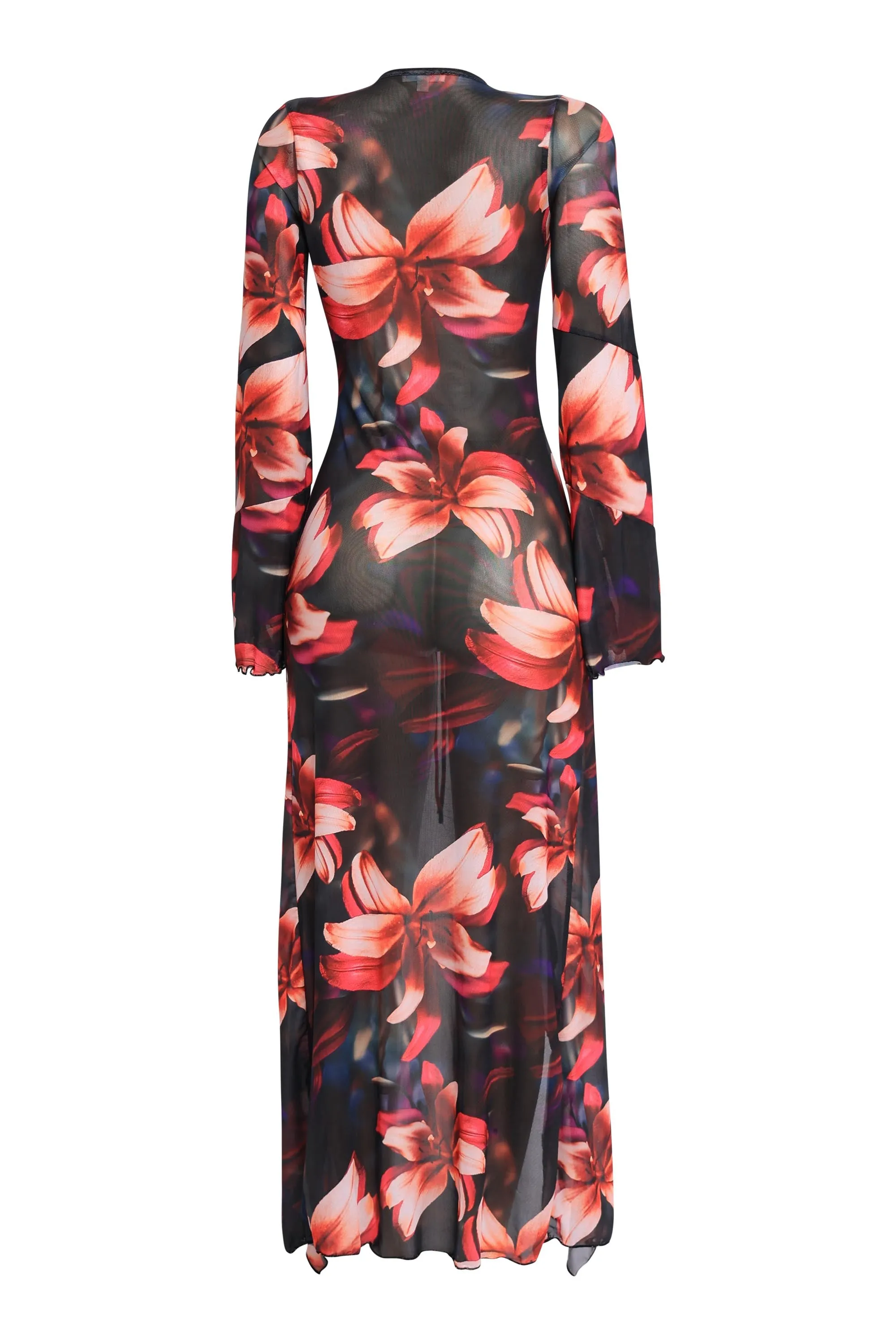 Soft Focus Cascading Ruffle Tie Top. sold by Bogomore product image thumbnail 5