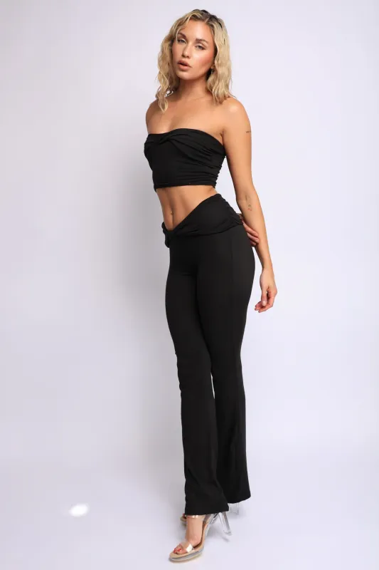 After Hours Twist Tube Top & Flare Pant Set. sold by Bogomore