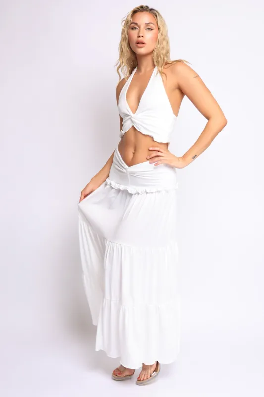 Sunspell Twist Halter Maxi Skirt Set.. sold by Bogomore