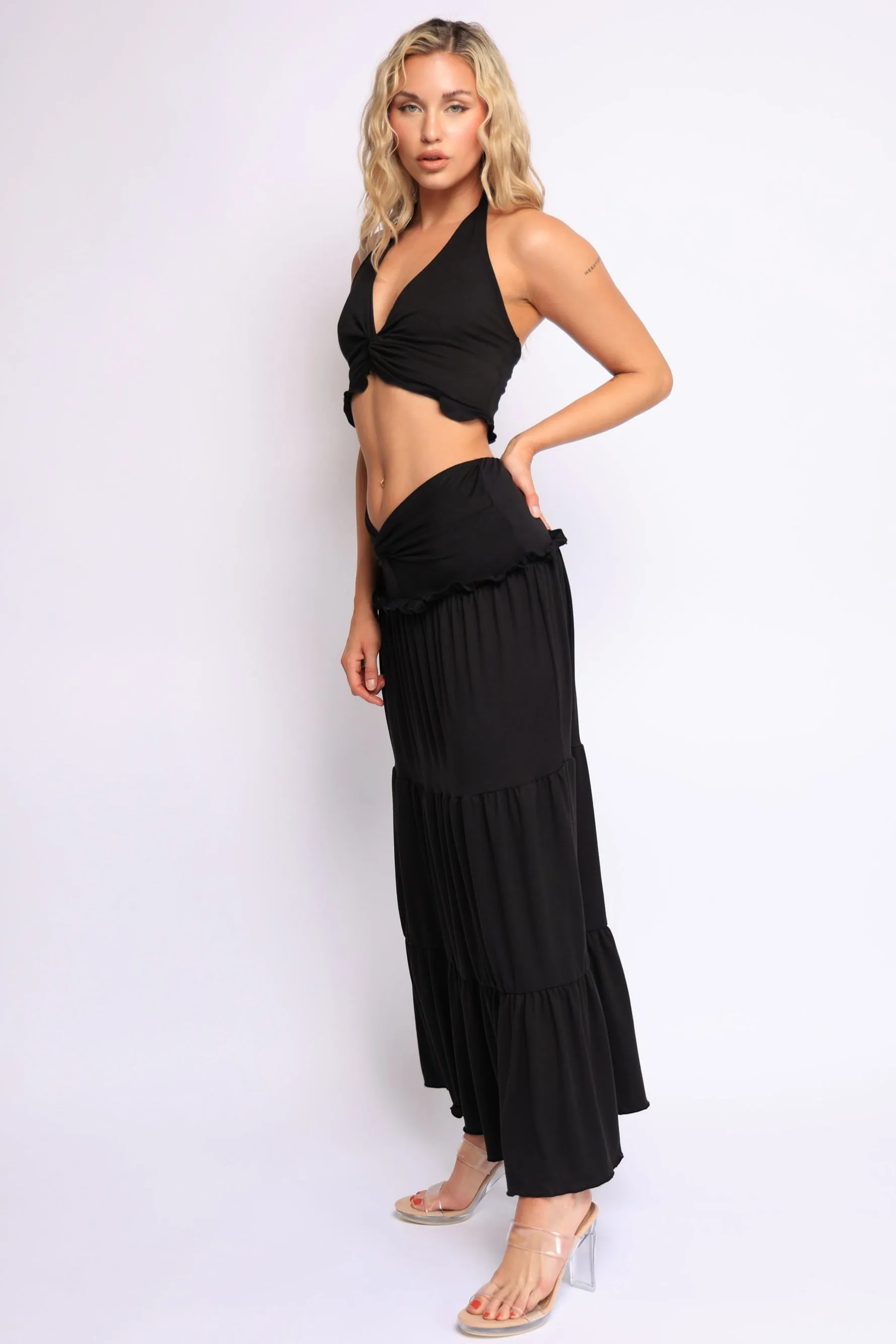 Sunspell Twist Halter Maxi Skirt Set. sold by Bogomore product image thumbnail 2