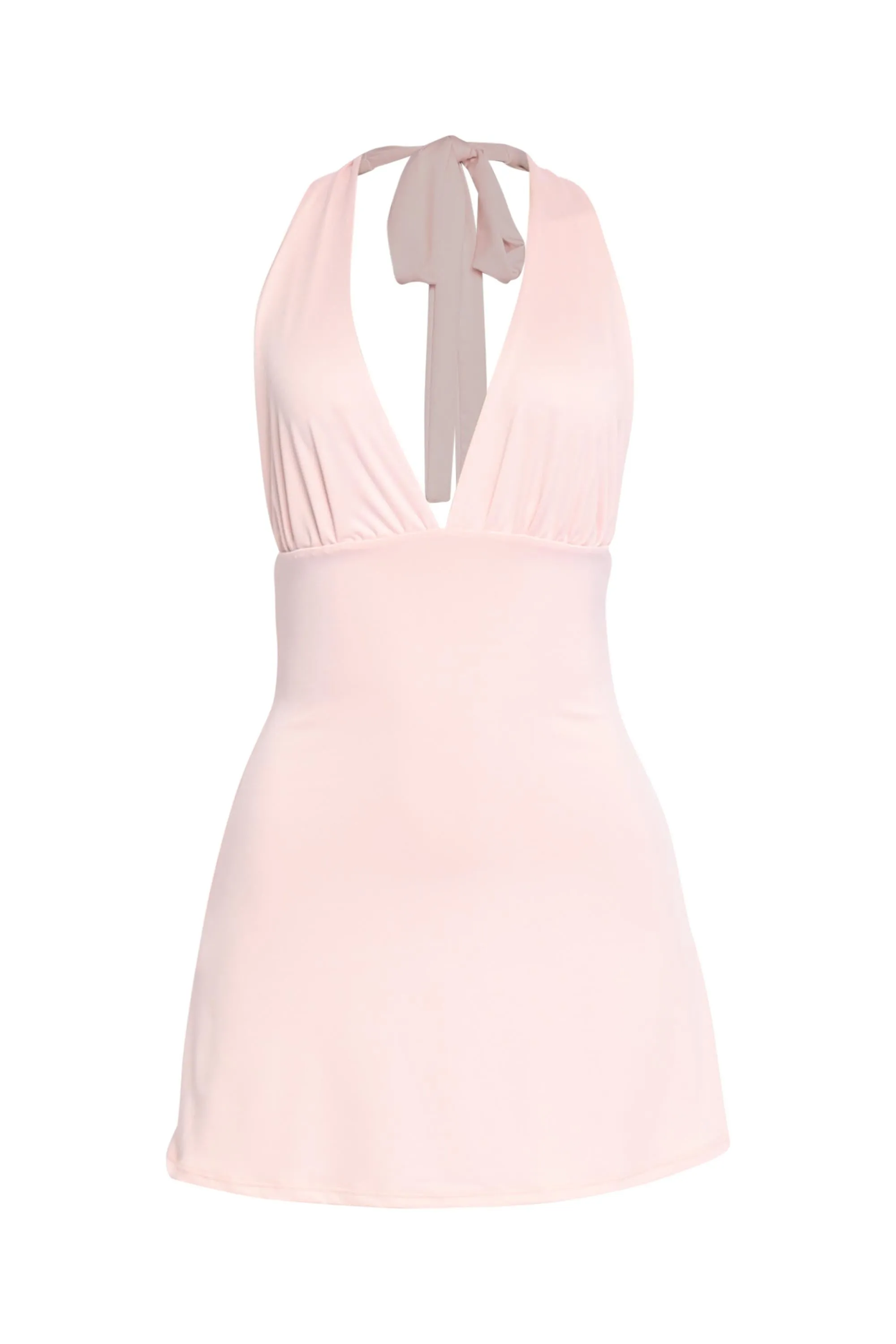 Dive Into Me Halter Mini Dress with Tie Back and Plunge... sold by Bogomore product image thumbnail 3