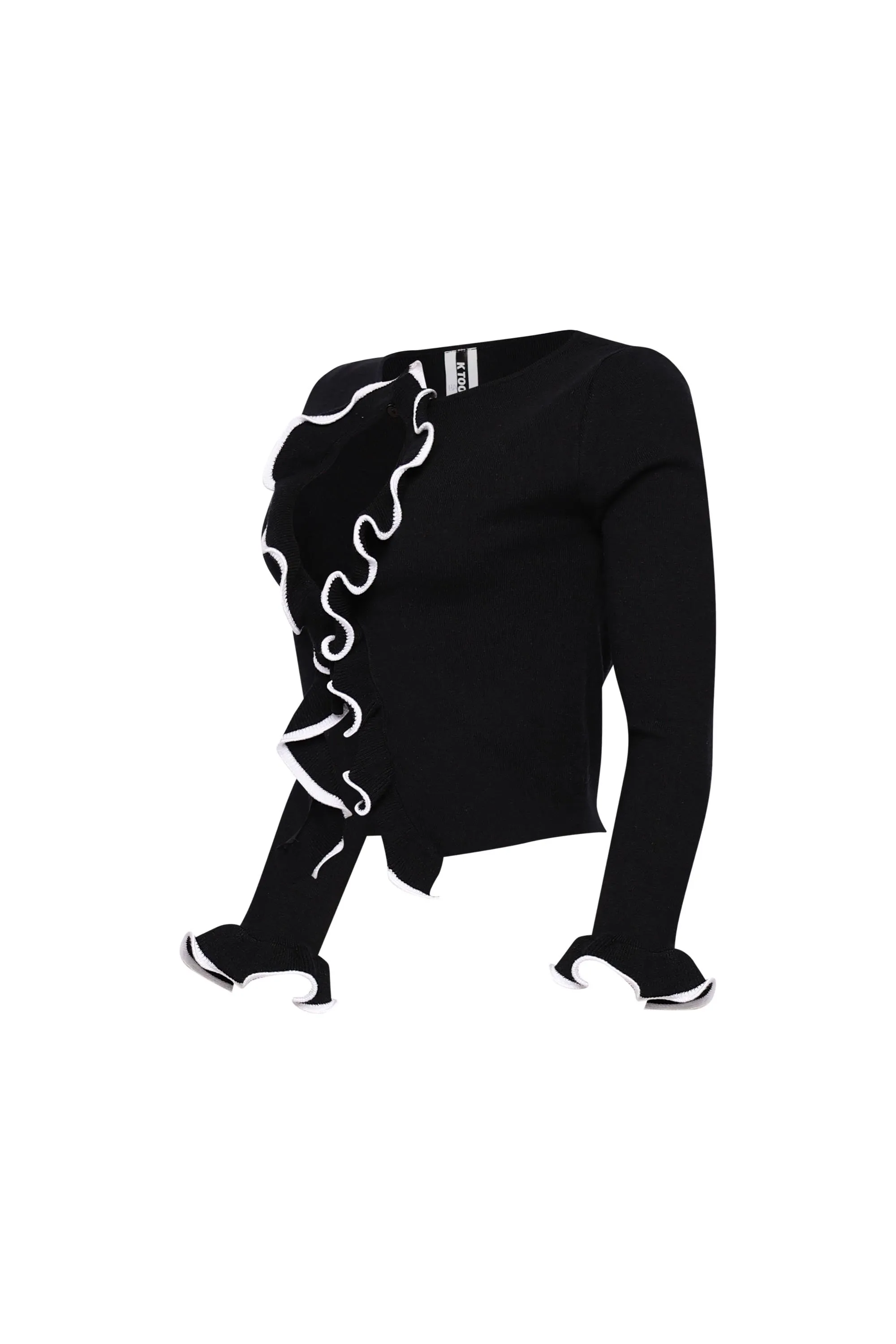 Lemon Drop Frill Tie Cardigan sold by Bogomore product image thumbnail 2