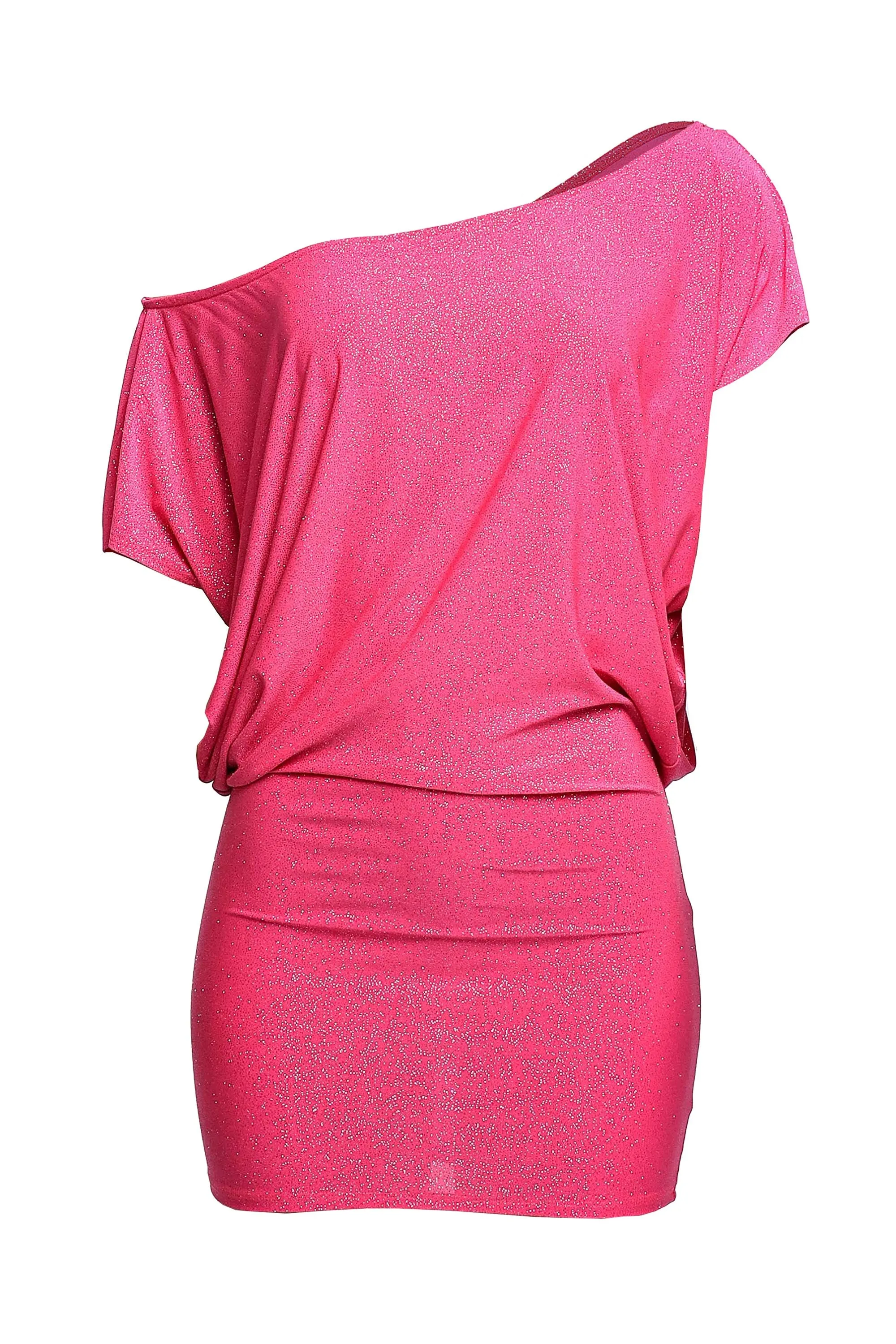 Disco Muse One Shoulder Glitter Mini Dress sold by Bogomore product image thumbnail 4