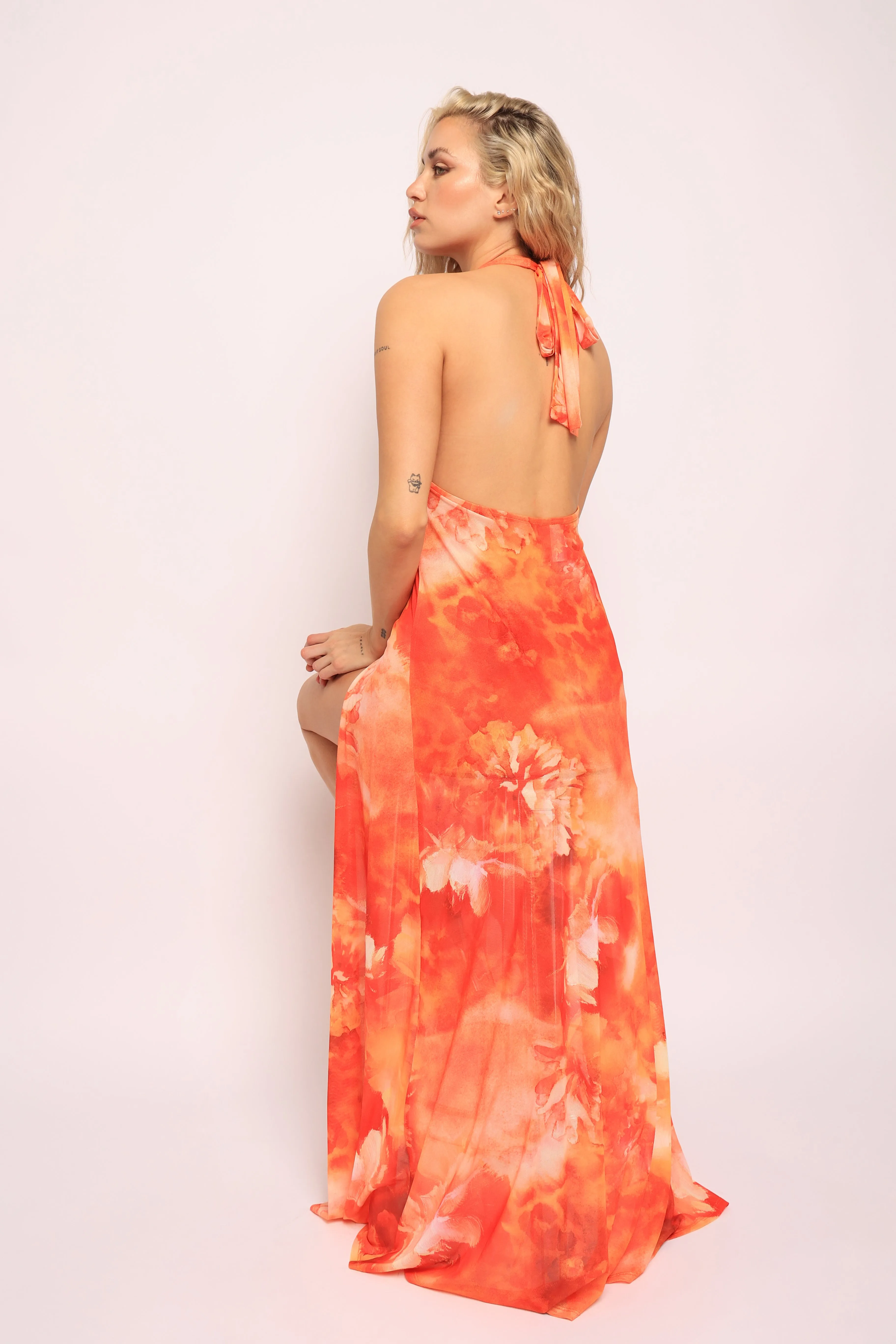 Sun Tease Halter Maxi Top & Mini Skirt Set sold by Bogomore product image thumbnail 5