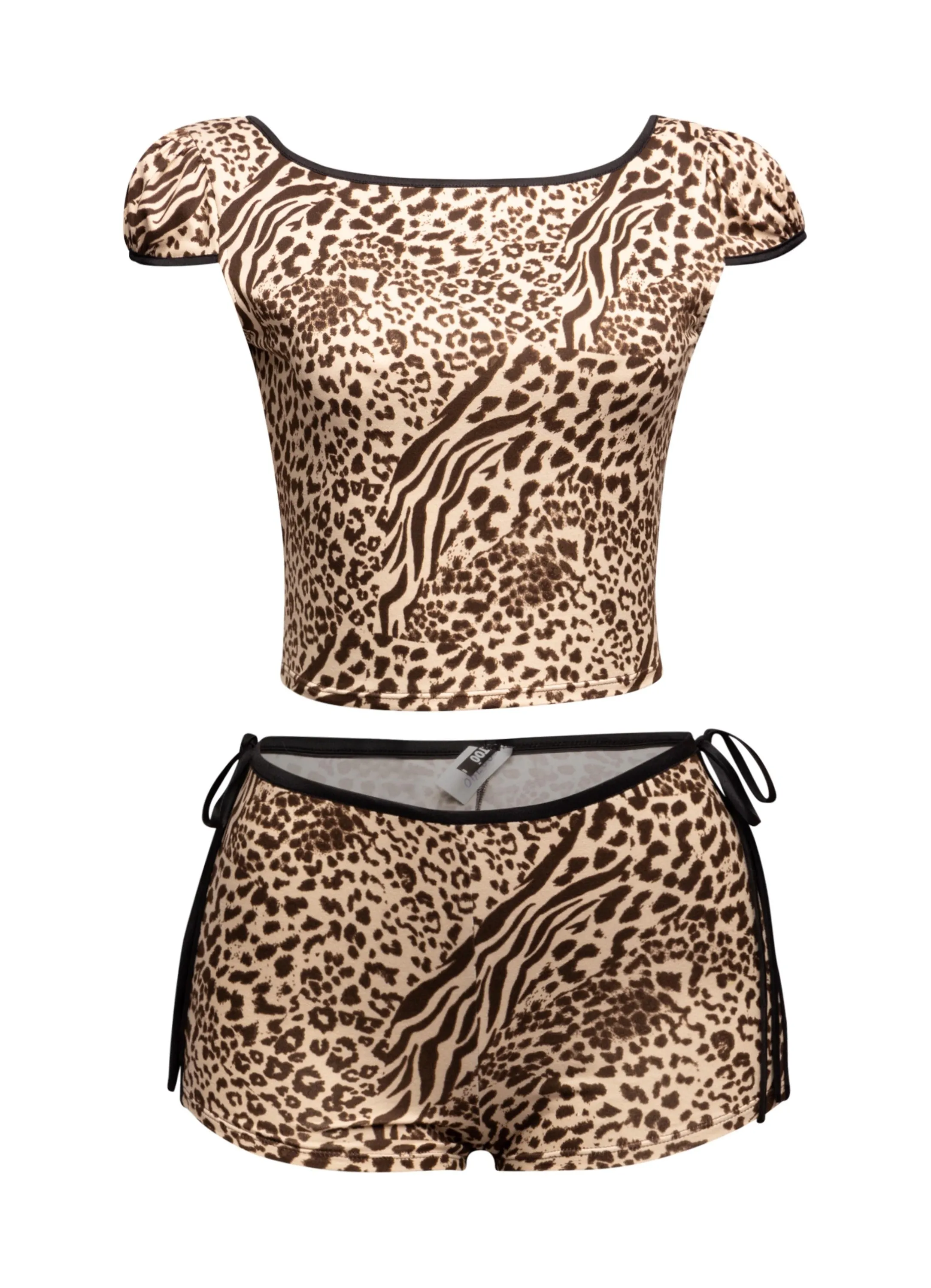 Leopard Short Set W Bow Accents sold by Bogomore product image thumbnail 5