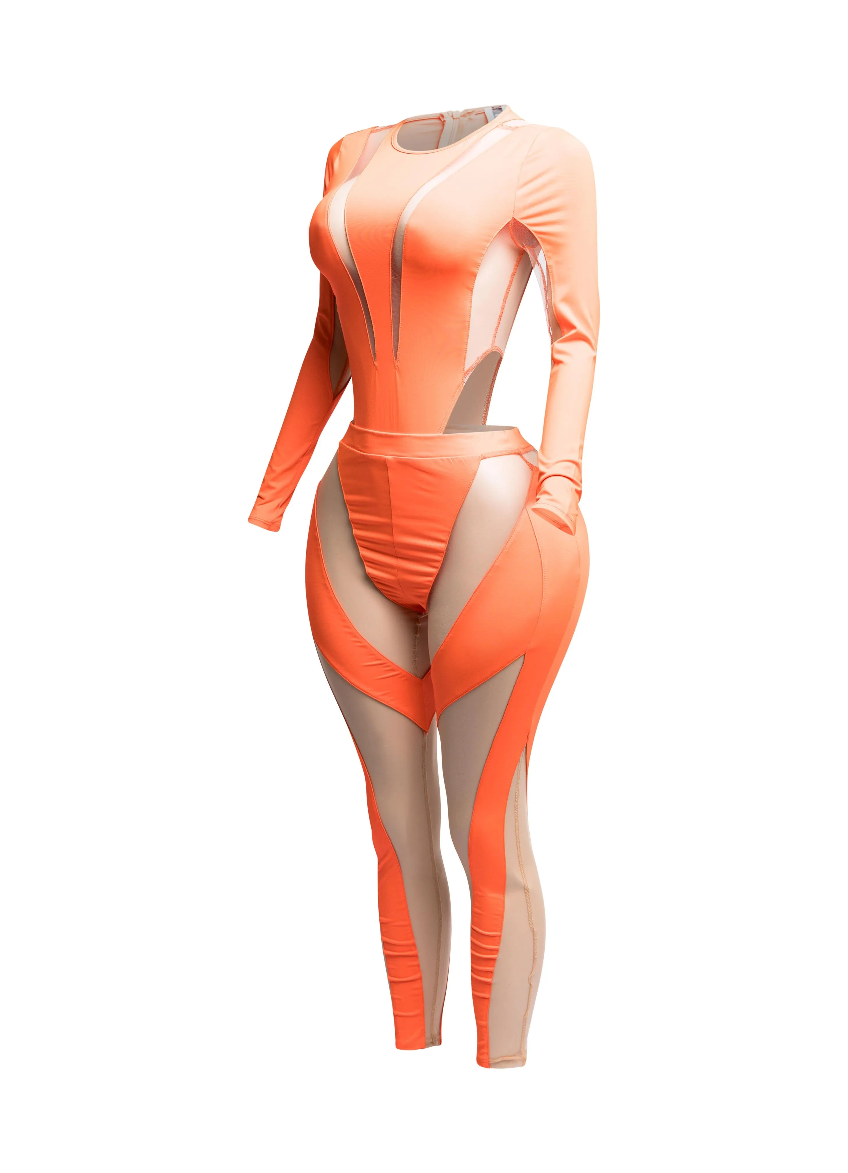 Mesh contrast bodysuit and leggings set sold by Bogomore product image thumbnail 4