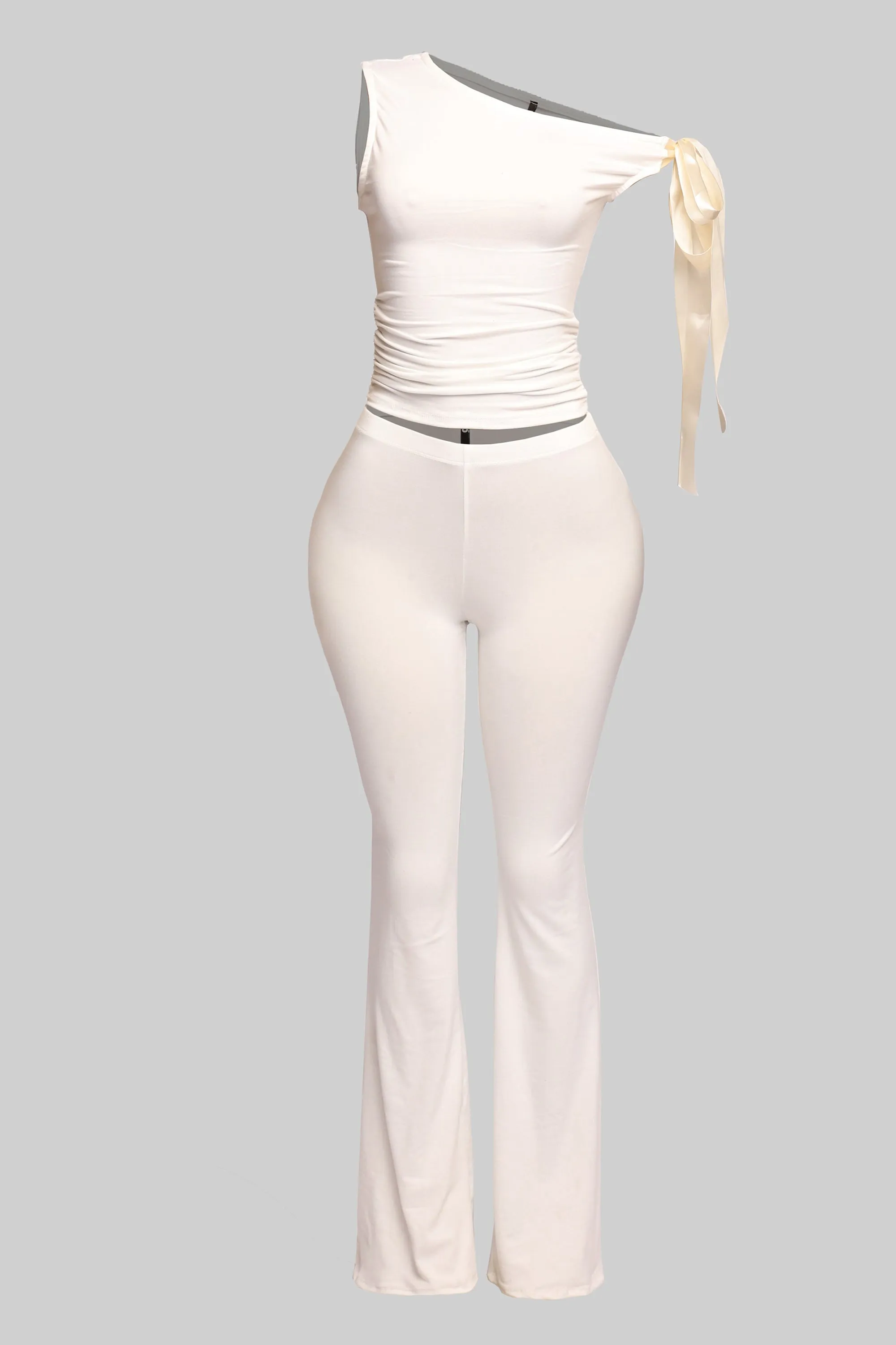 One shoulder tied detailed pants set sold by Bogomore product image thumbnail 3