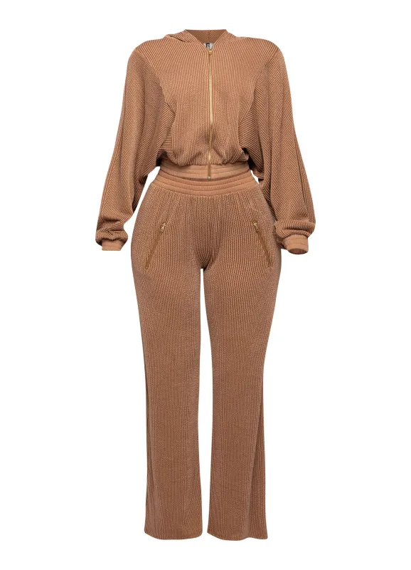 Zipper closure hoodie jacket & pants set sold by Bogomore