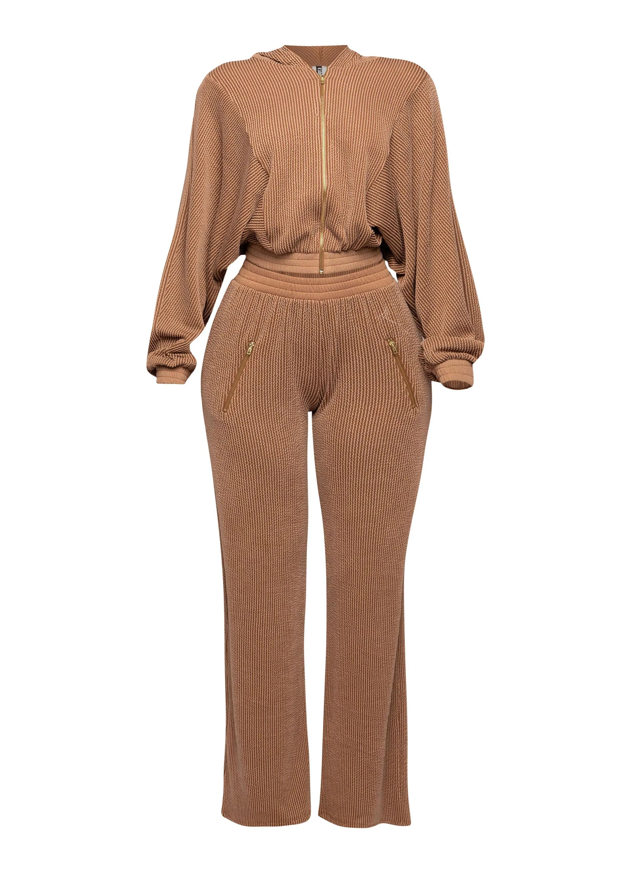 Zipper closure hoodie jacket & pants set sold by Bogomore