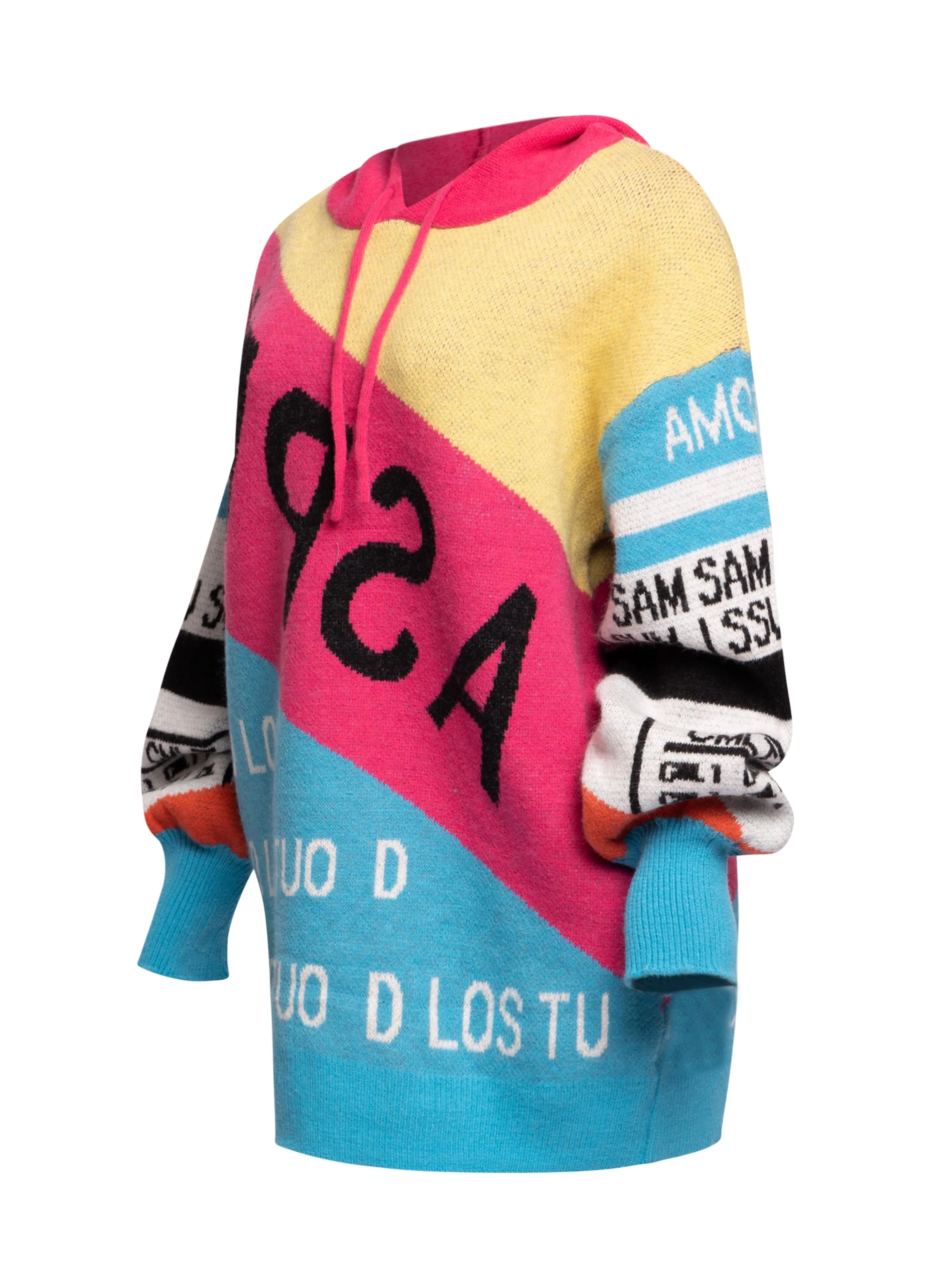 Color Block Hooded Knit Sweater Dress sold by Bogomore product image thumbnail 3