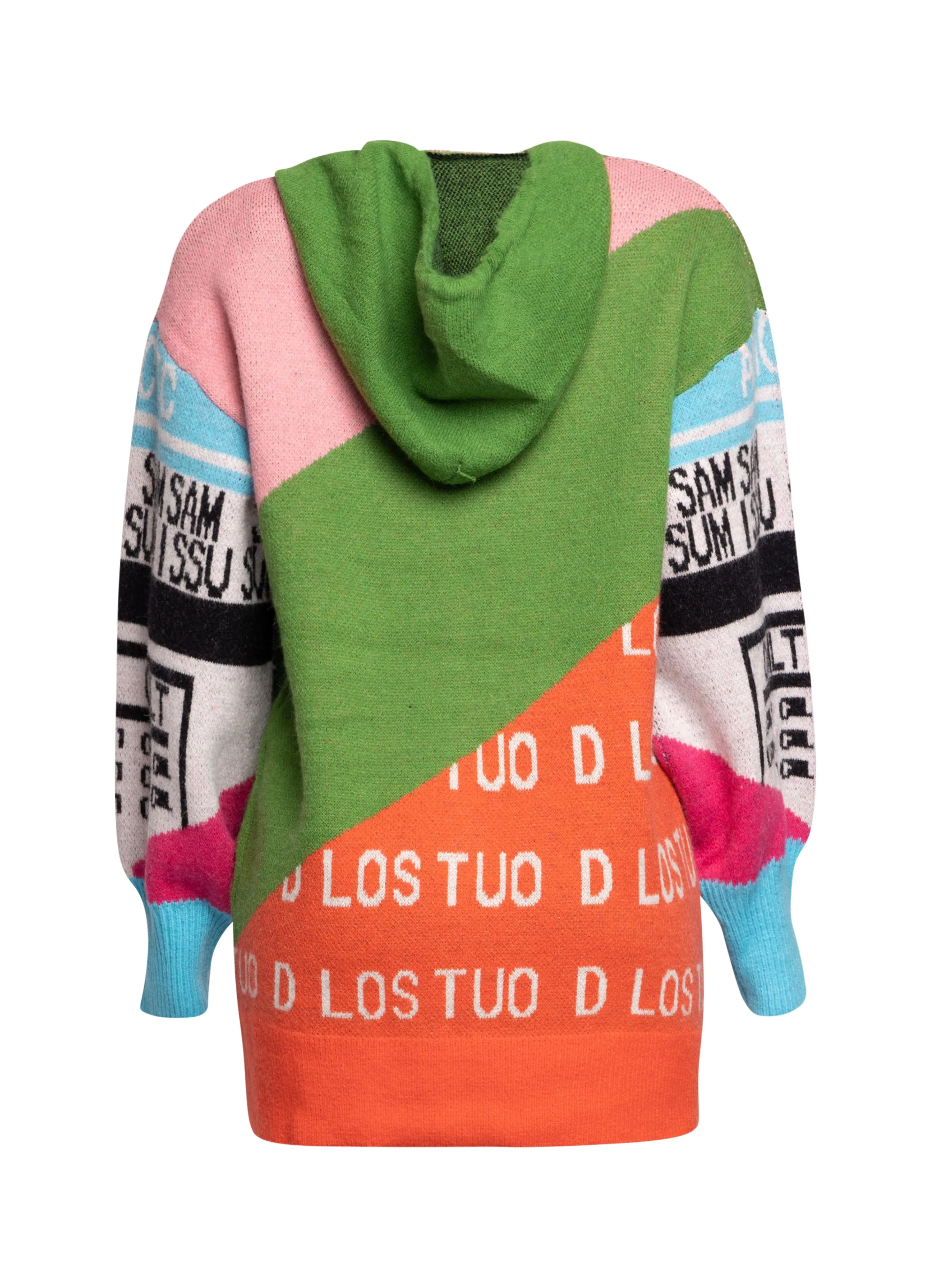 Color Block Hooded Knit Sweater Dress sold by Bogomore product image thumbnail 5